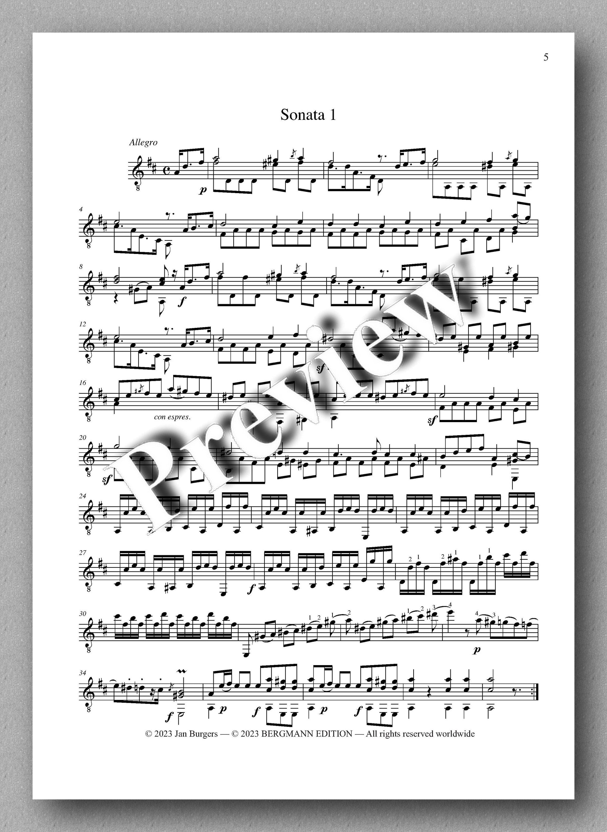 Molino, Collected Works for Guitar Solo, Vol. 4 - preview of the music score 1