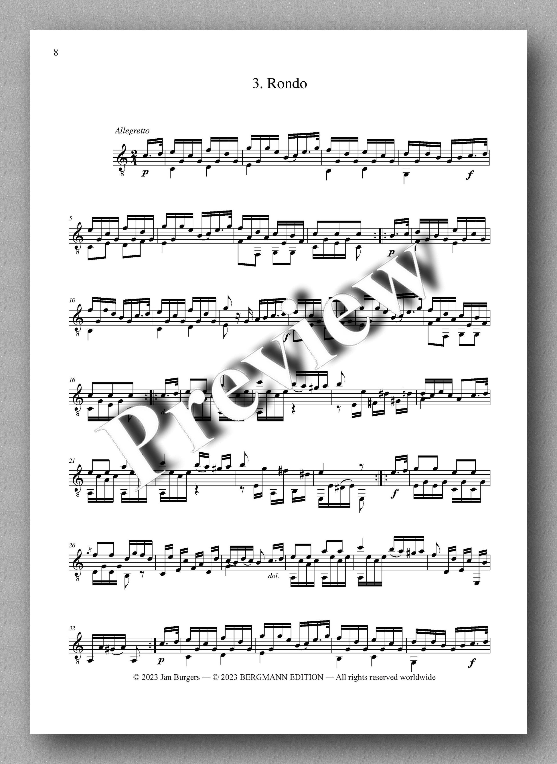 Molino, Collected Works for Guitar Solo, Vol. 6 - preview of the music score 3