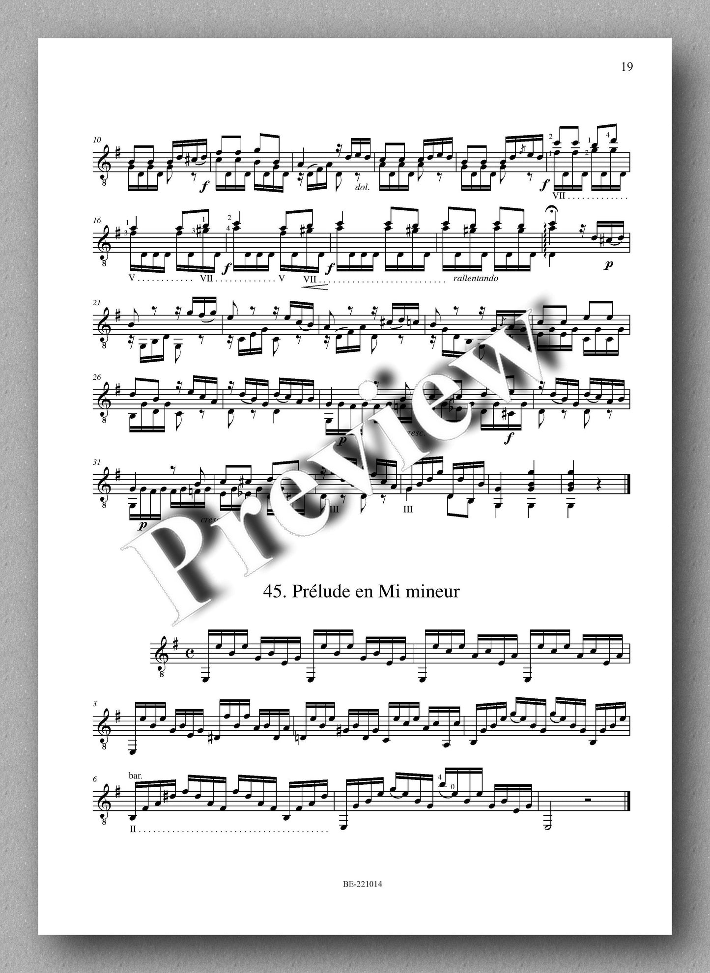 Molino, Collected Works for Guitar Solo, Vol. 9 - preview of the muisc score 3