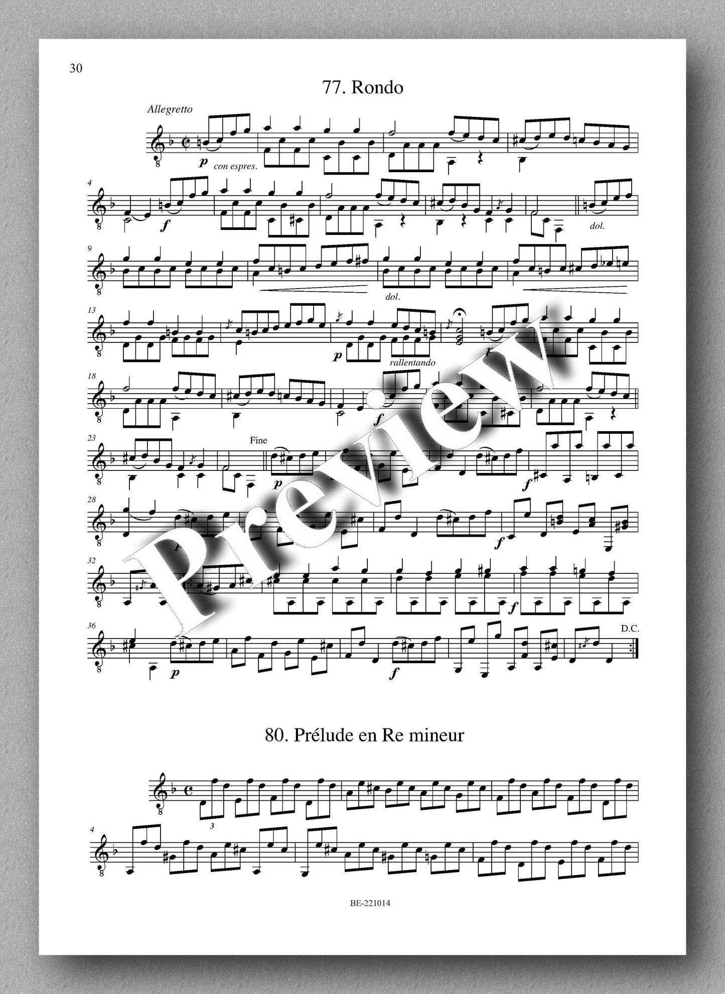 Molino, Collected Works for Guitar Solo, Vol. 9 - preview of the muisc score 5