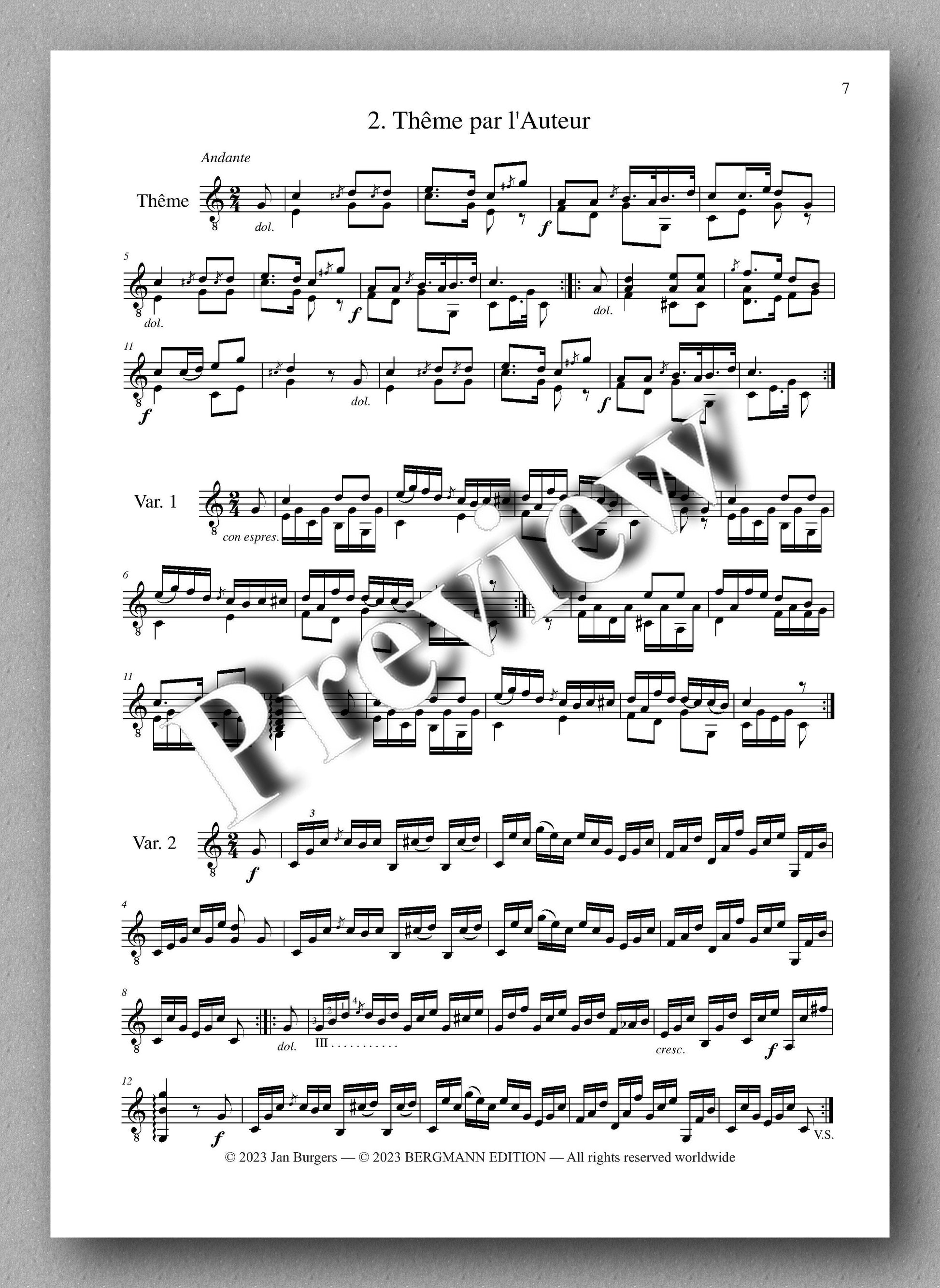 Molino, Collected Works for Guitar Solo, Vol. 20 - preview of the music score 2