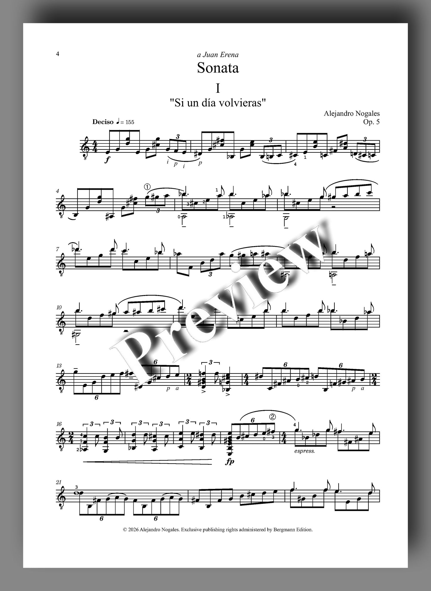 Nogales, Sonata op. 5