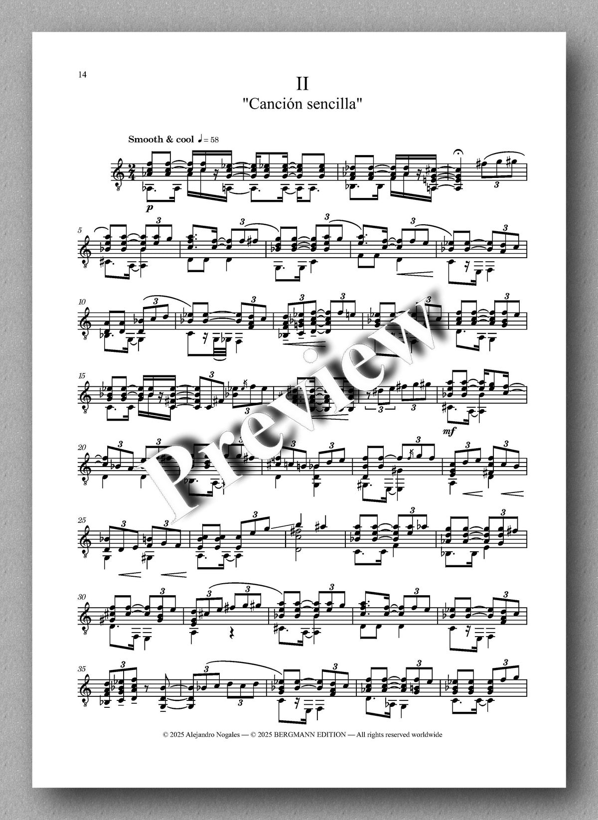 Sheet music with musical notation on a white background