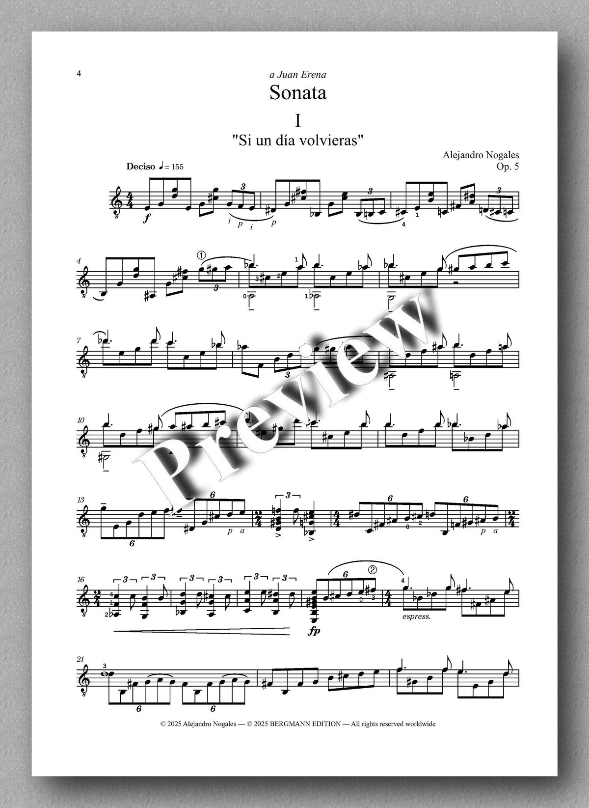Sheet music for a sonata with musical notation on a white background