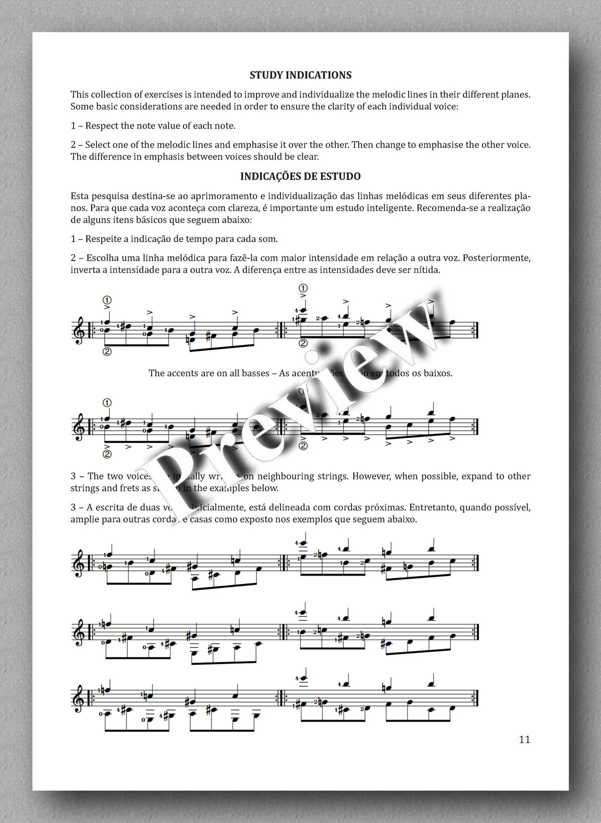 Voices, Book 1, by Jovane E.R. Oliveira - preview of the exercises 1