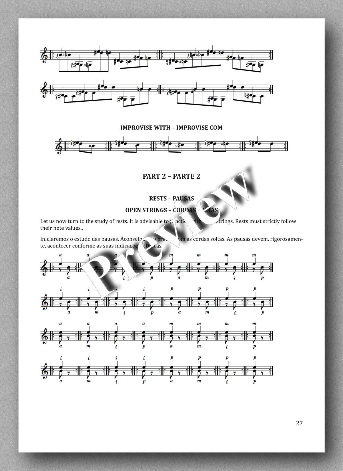 Voices, Book 1, by Jovane E.R. Oliveira - preview of the exercises 3