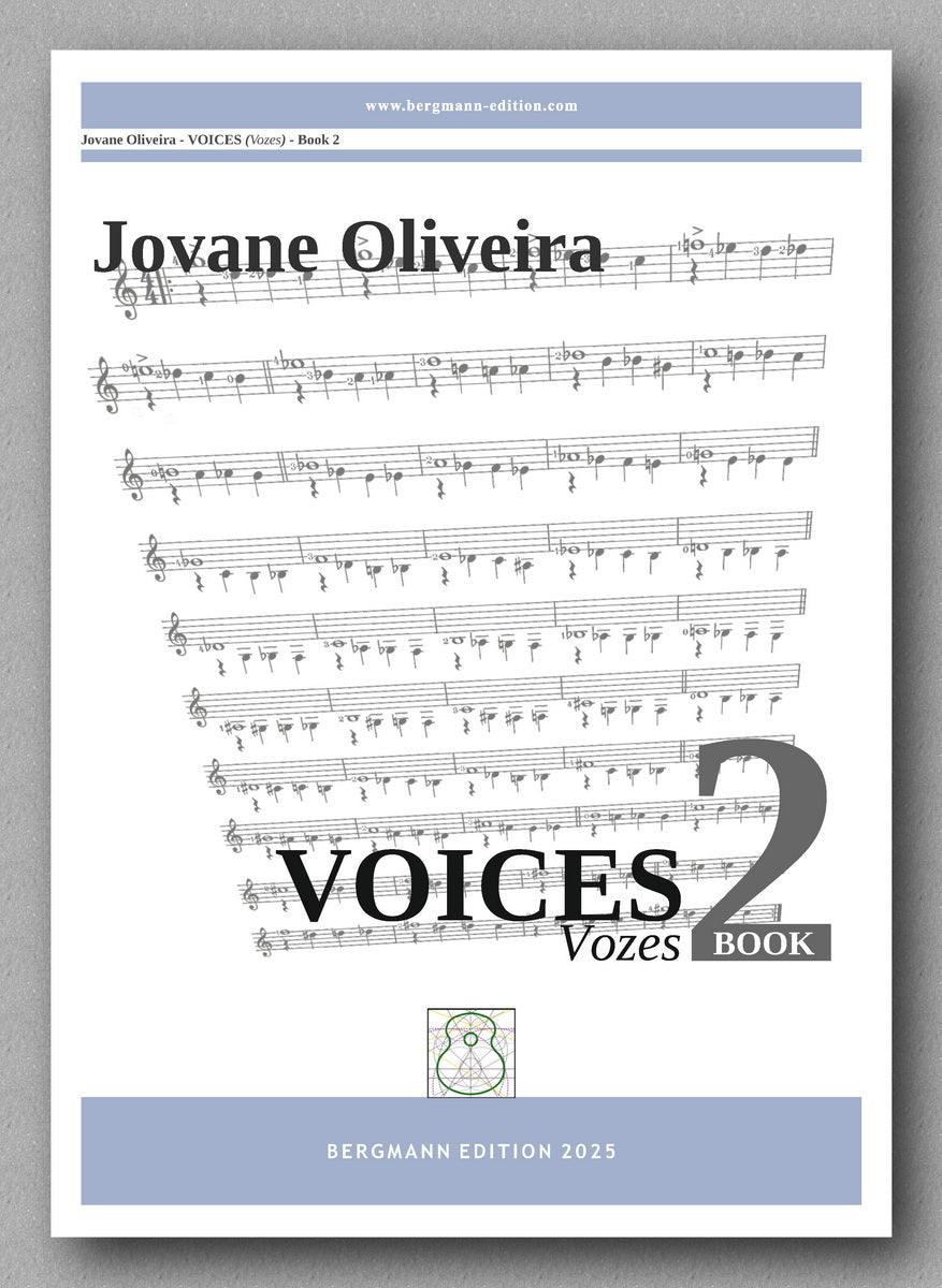 Sheet music cover for 'Voices 2' by Jovane Oliveira with Bergmann Edition 2023 label.