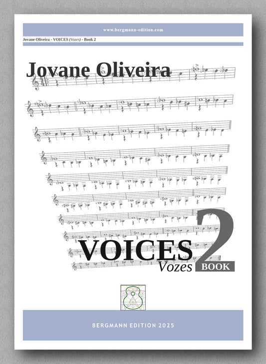 Sheet music cover for 'Voices 2' by Jovane Oliveira with Bergmann Edition 2023 label.