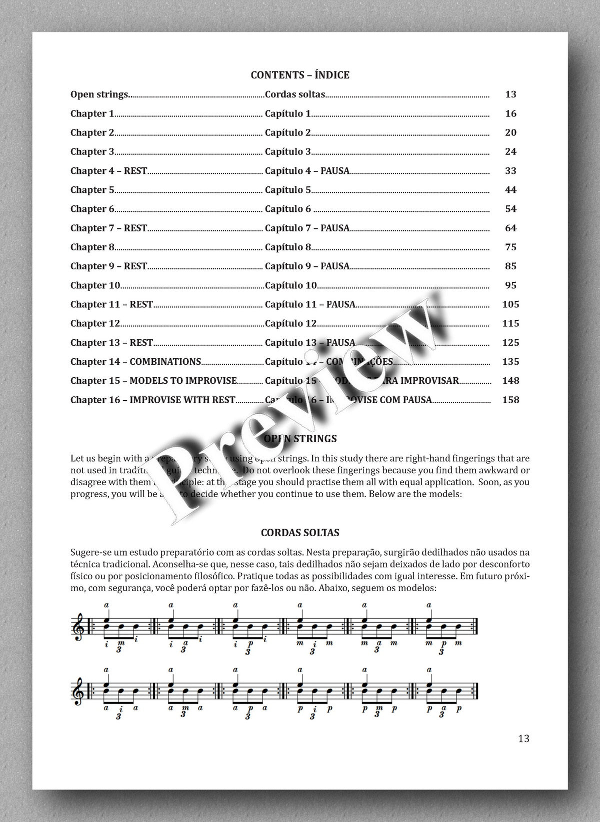 Voices, Book 3, by Jovane E.R. Oliveira, preview of the contents