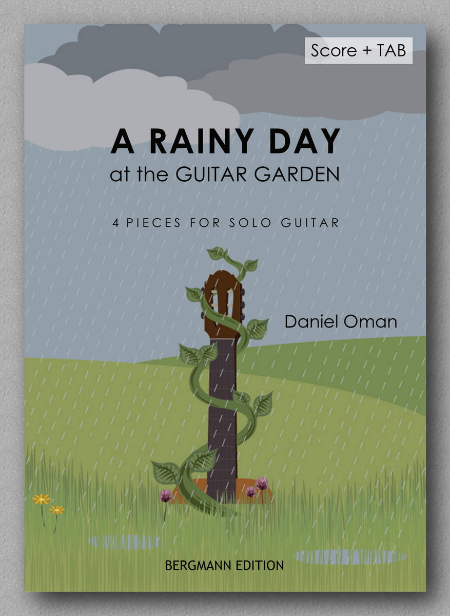 Daniel Oman, A Rainy Day at the Guitar Garden - preview of the cover TAB