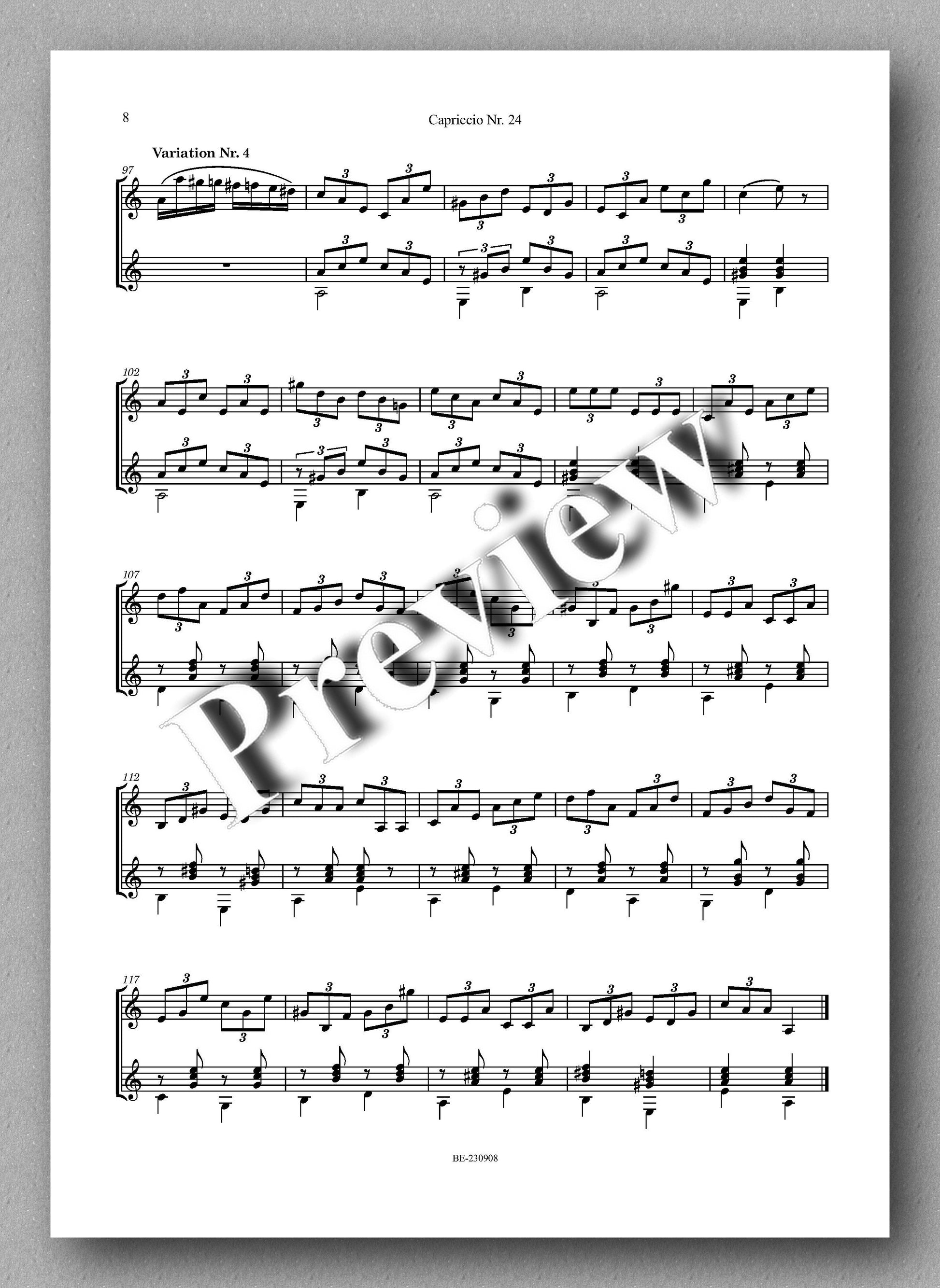 Nicolo Paganini, Capriccio Nr. 24 - preview of the music score 2