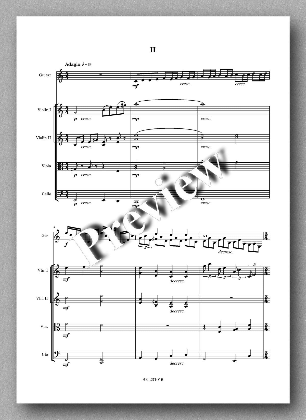 Concertino № 2 by Brent Parker - preview of the music score 2