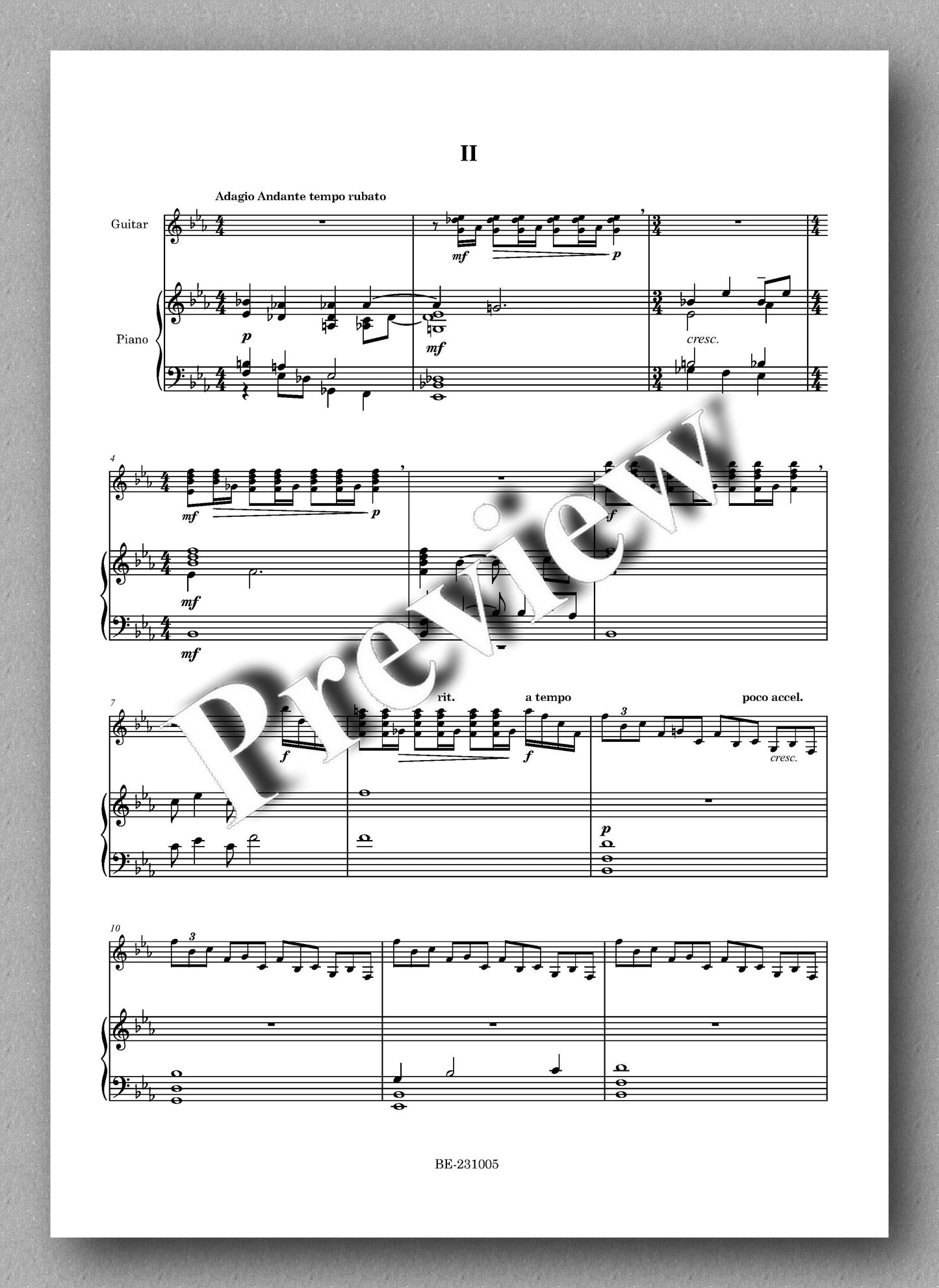 Concertino № 1 by Brent Parker - preview of the music score 2