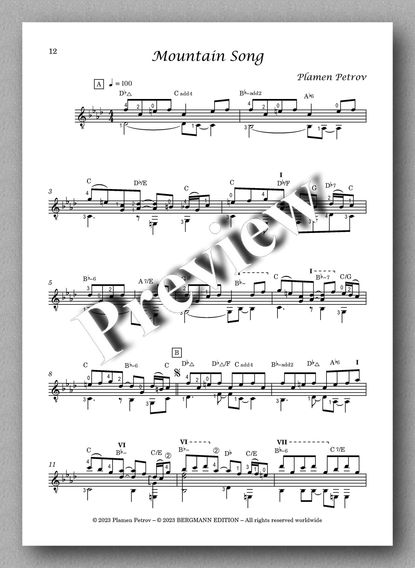 Wind Waltz by Plamen Petrov - preview of the music score 3
