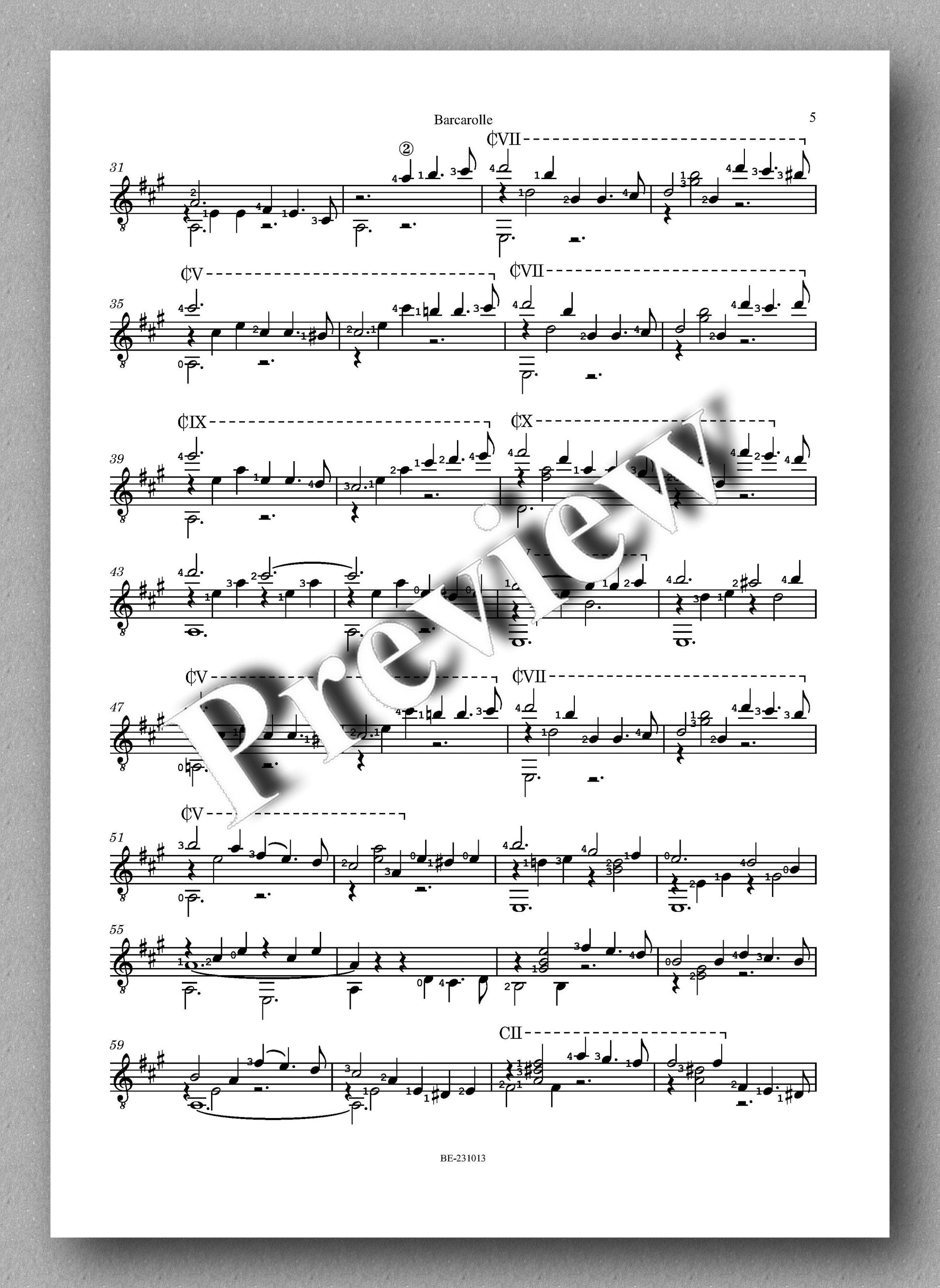 Gennadiy Pilch, Barcarolle - preview of the music score 2