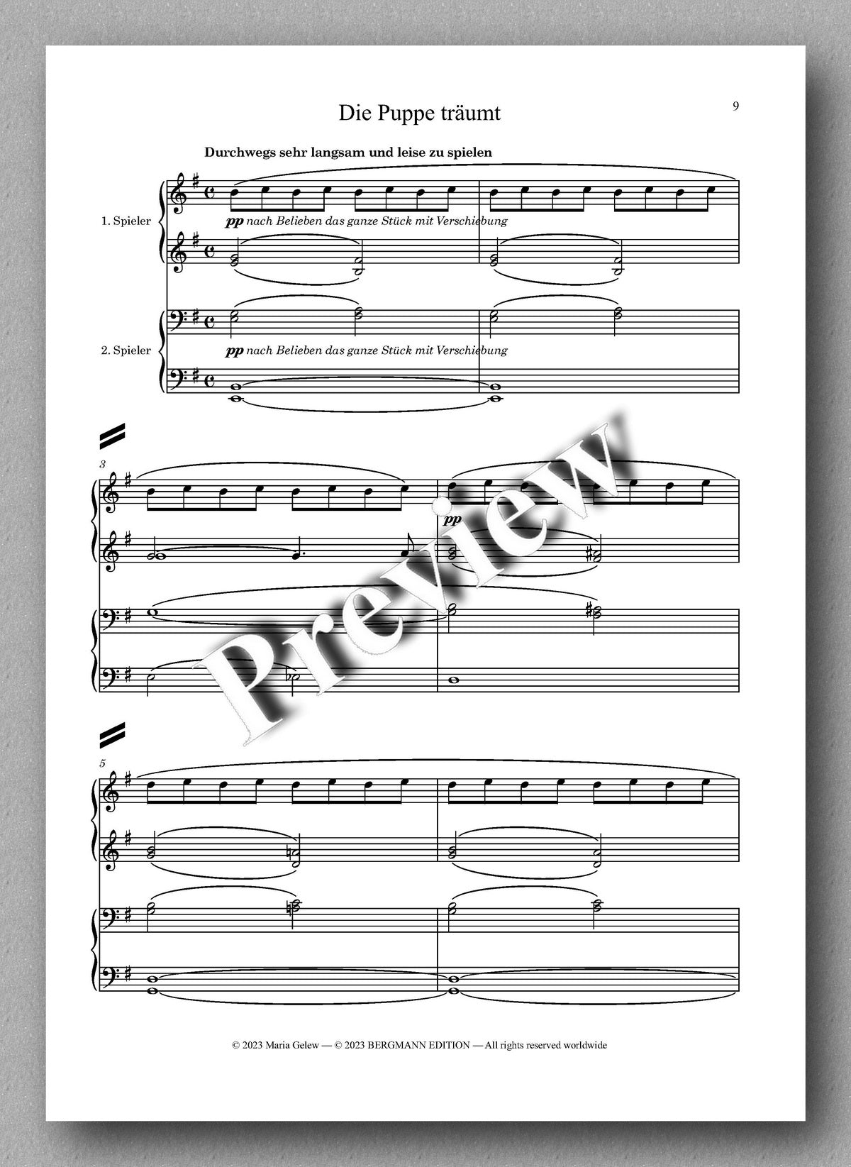 Ferdinand Rebay, Puppen-Lieder - preview of the music score 3
