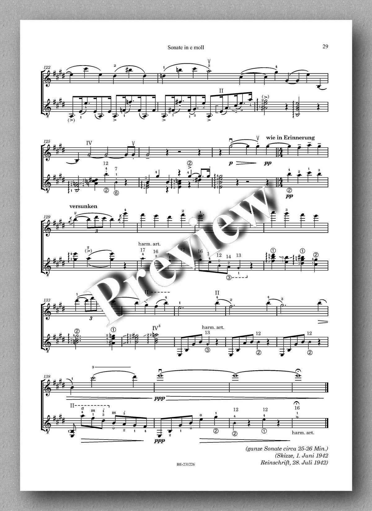 Ferdinand Rebay, Sonate in e moll - preview of the music score 4