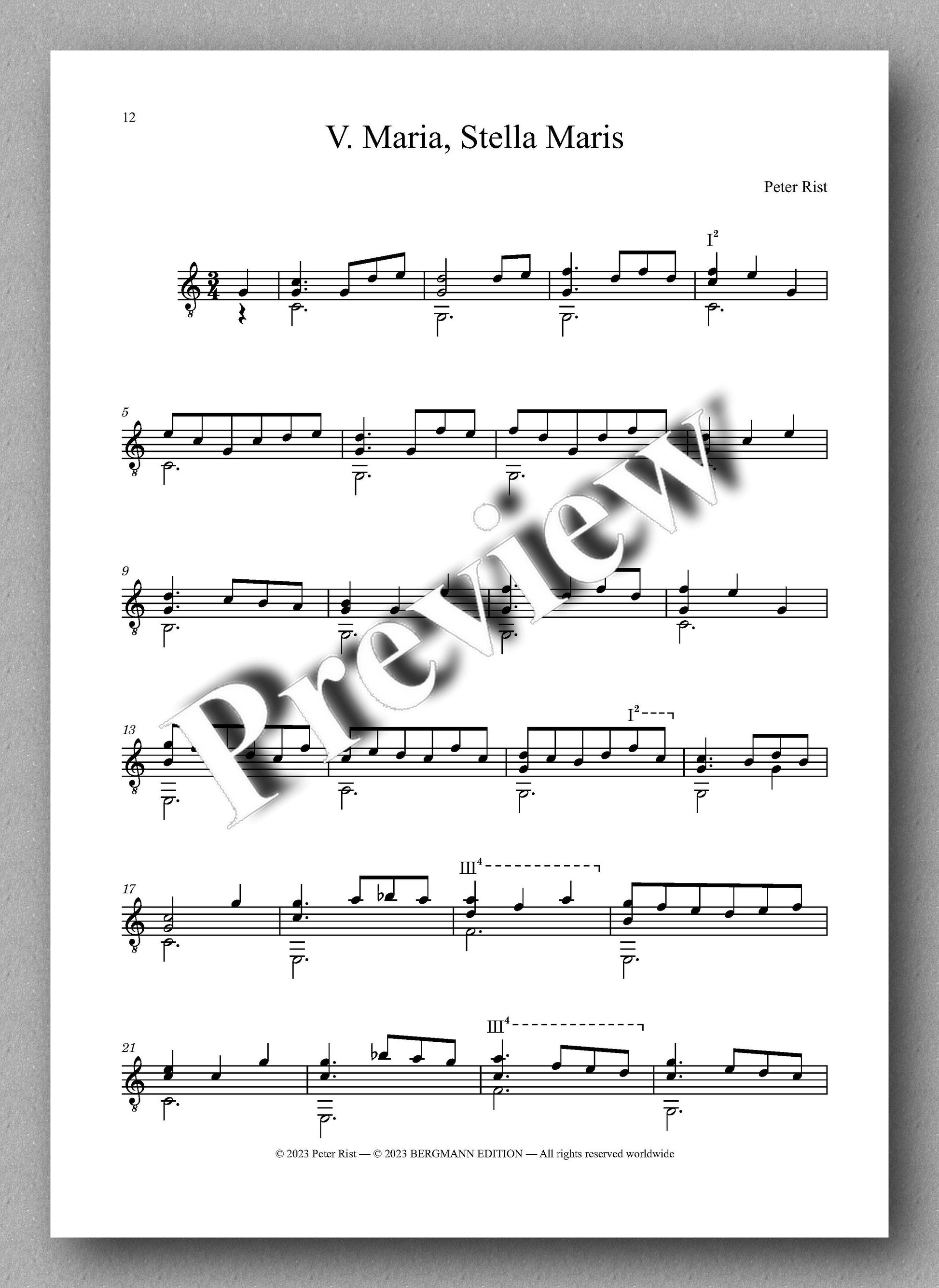 Rist, Seven Names of Mary - preview of the music score 3