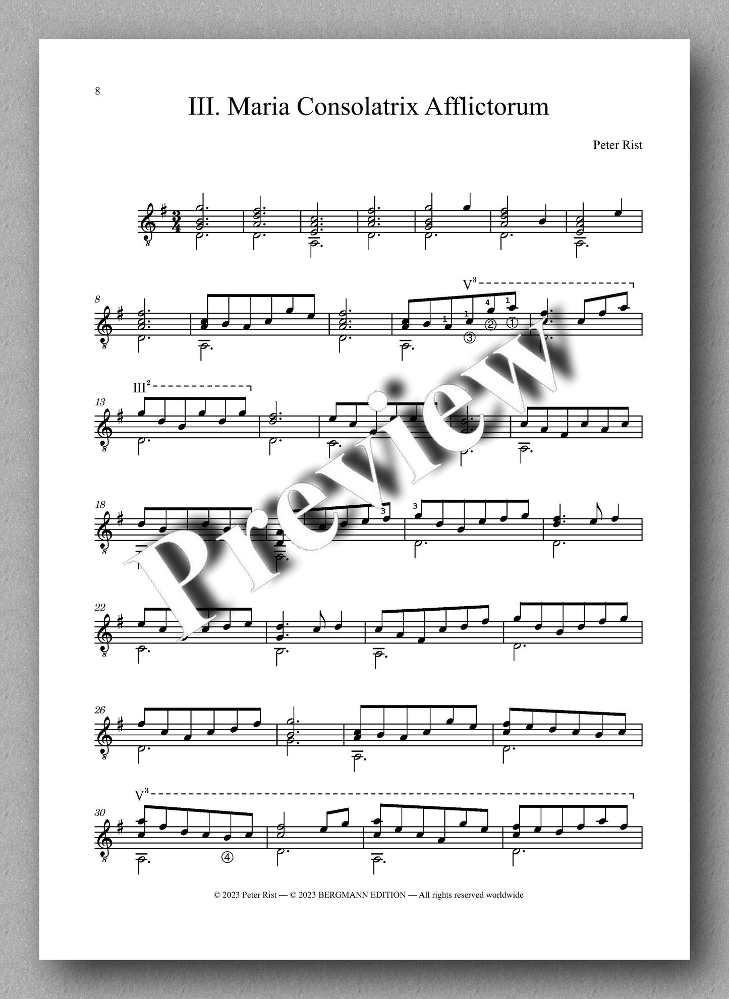 Rist, Seven Names of Mary - preview of the music score 2
