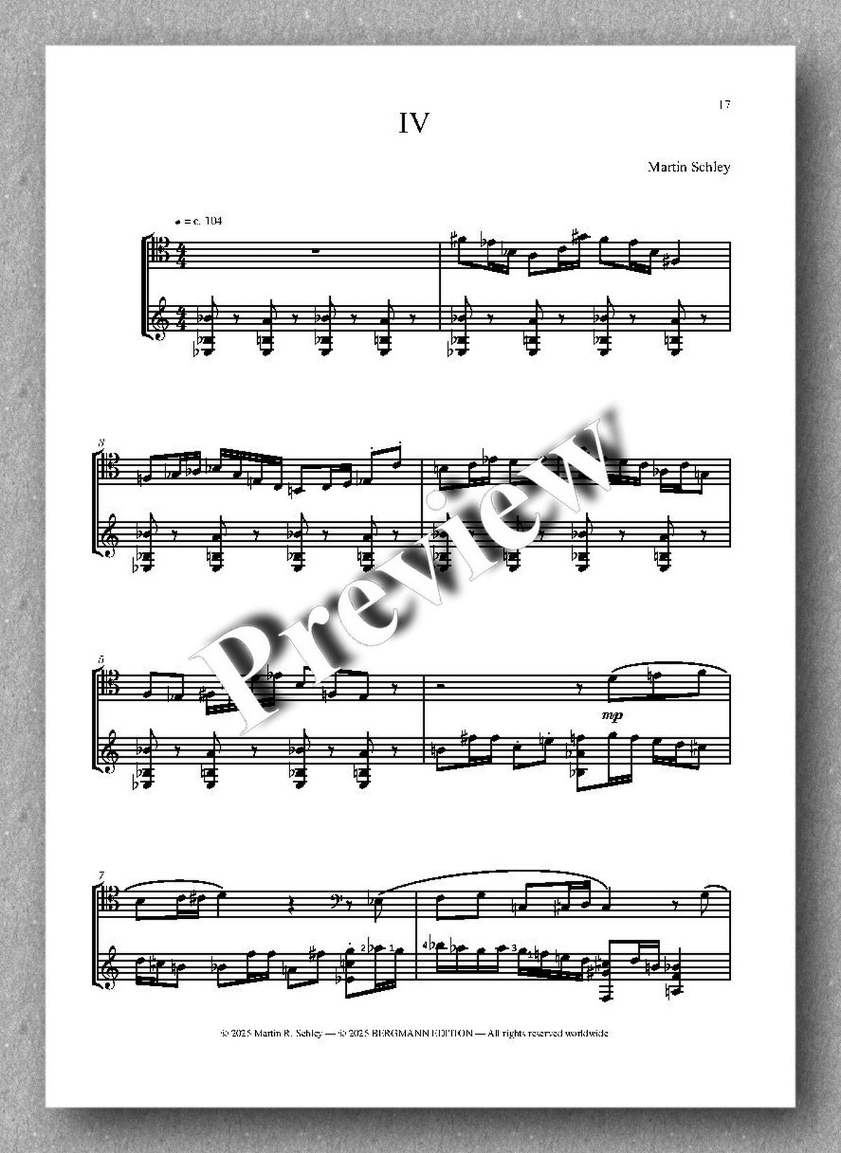 Sheet music with musical notation on a gray background