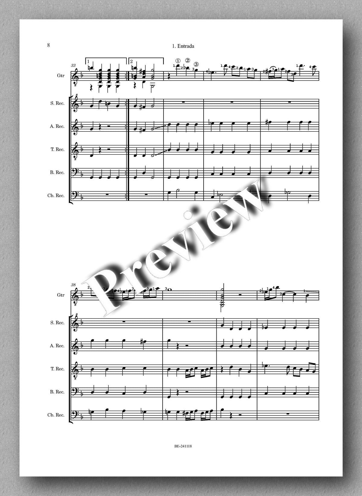 Thomas Seeck, ENTRADA - preview of the music score 5