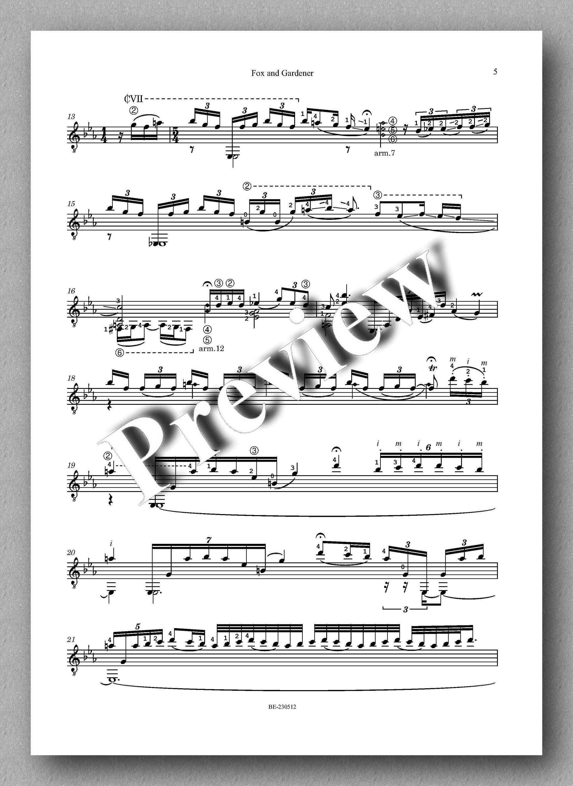 Roman Smirnov, Fox and Gardener - Preview of the music score 2