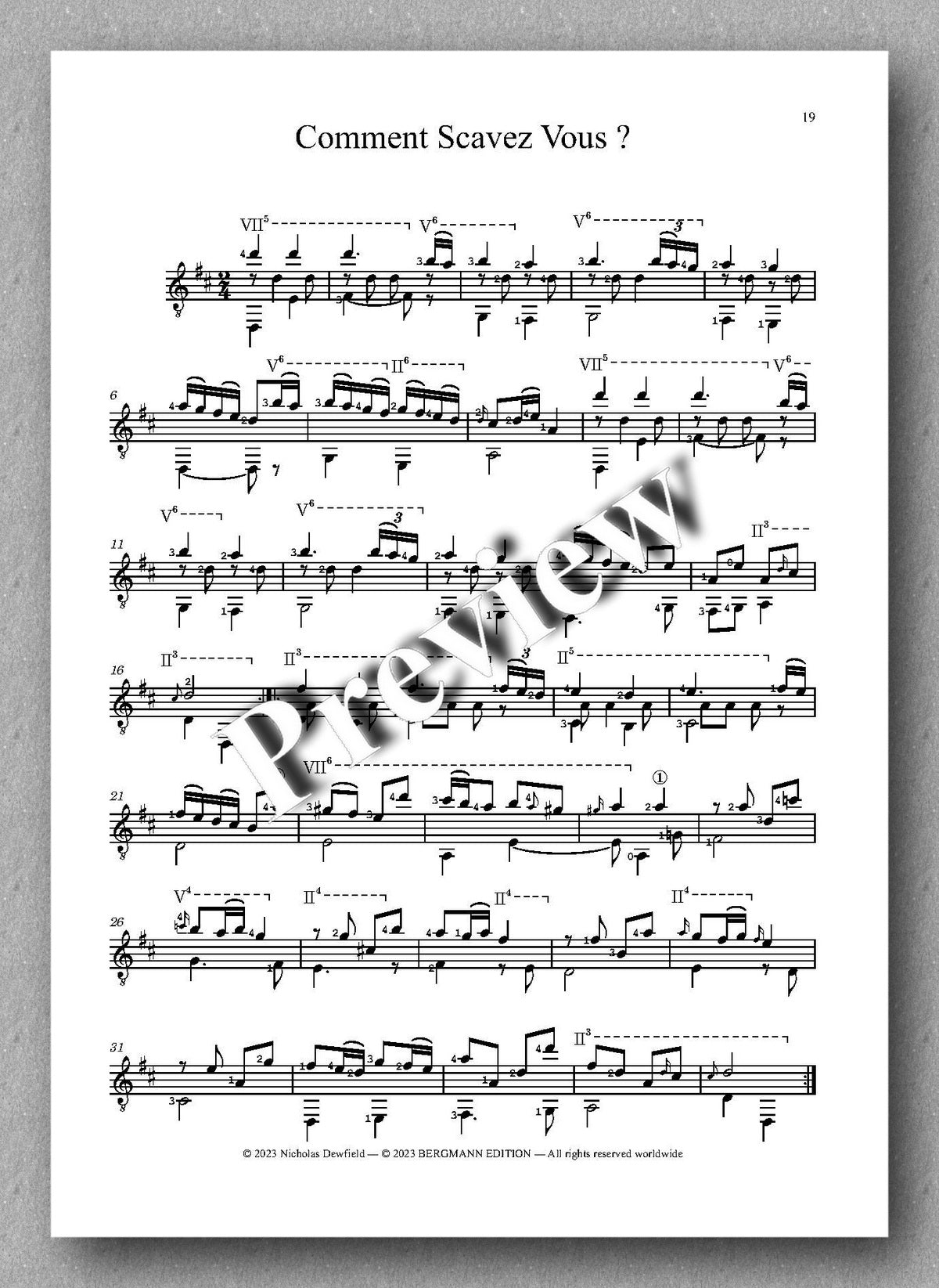 Sylvius Leopold Weiss (1687-1750), Sonata No. 26 - Preview of the music score 8