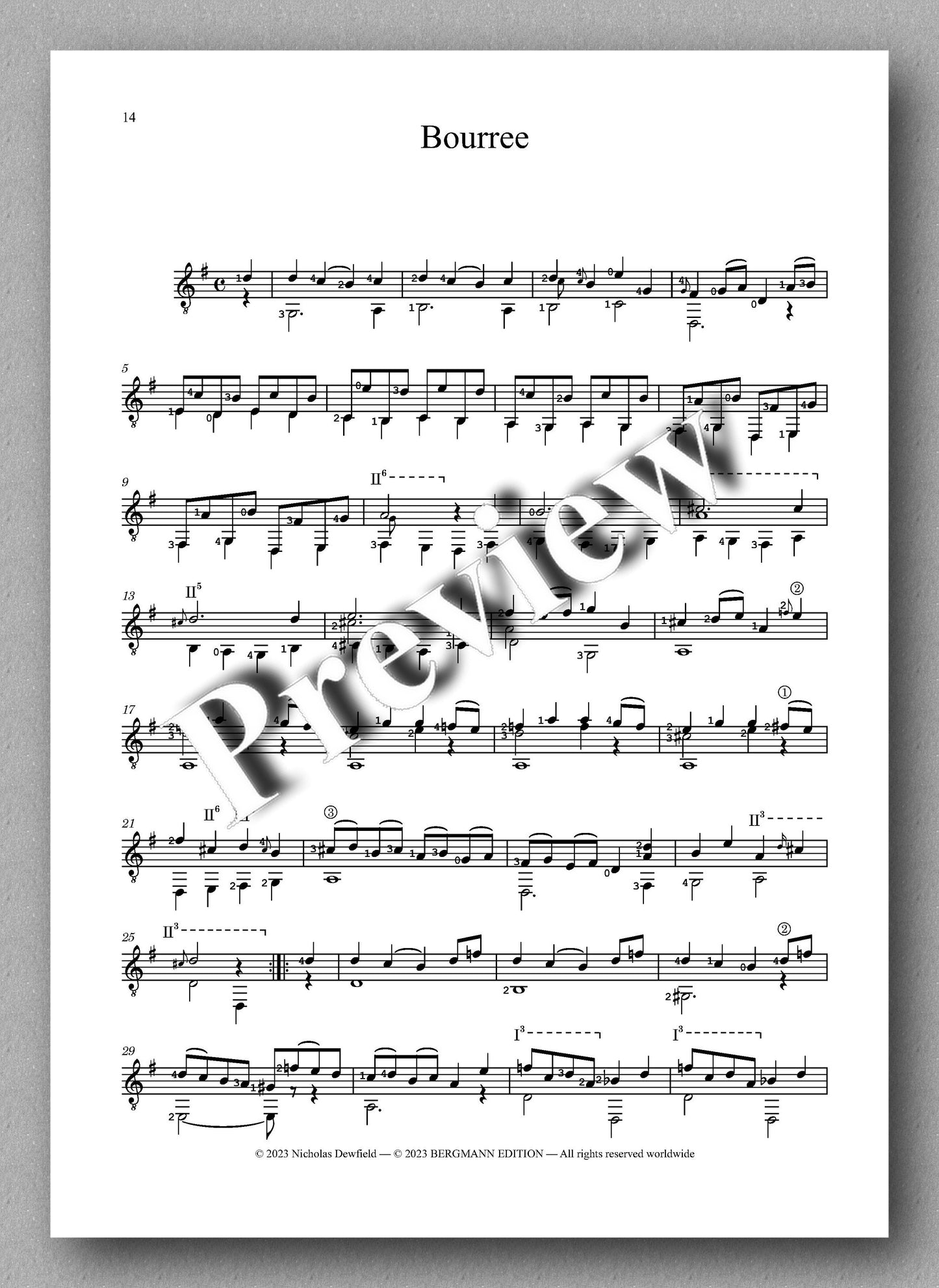 Sylvius Leopold Weiss (1687-1750), Sonata No. 22 - preview of the music score 4