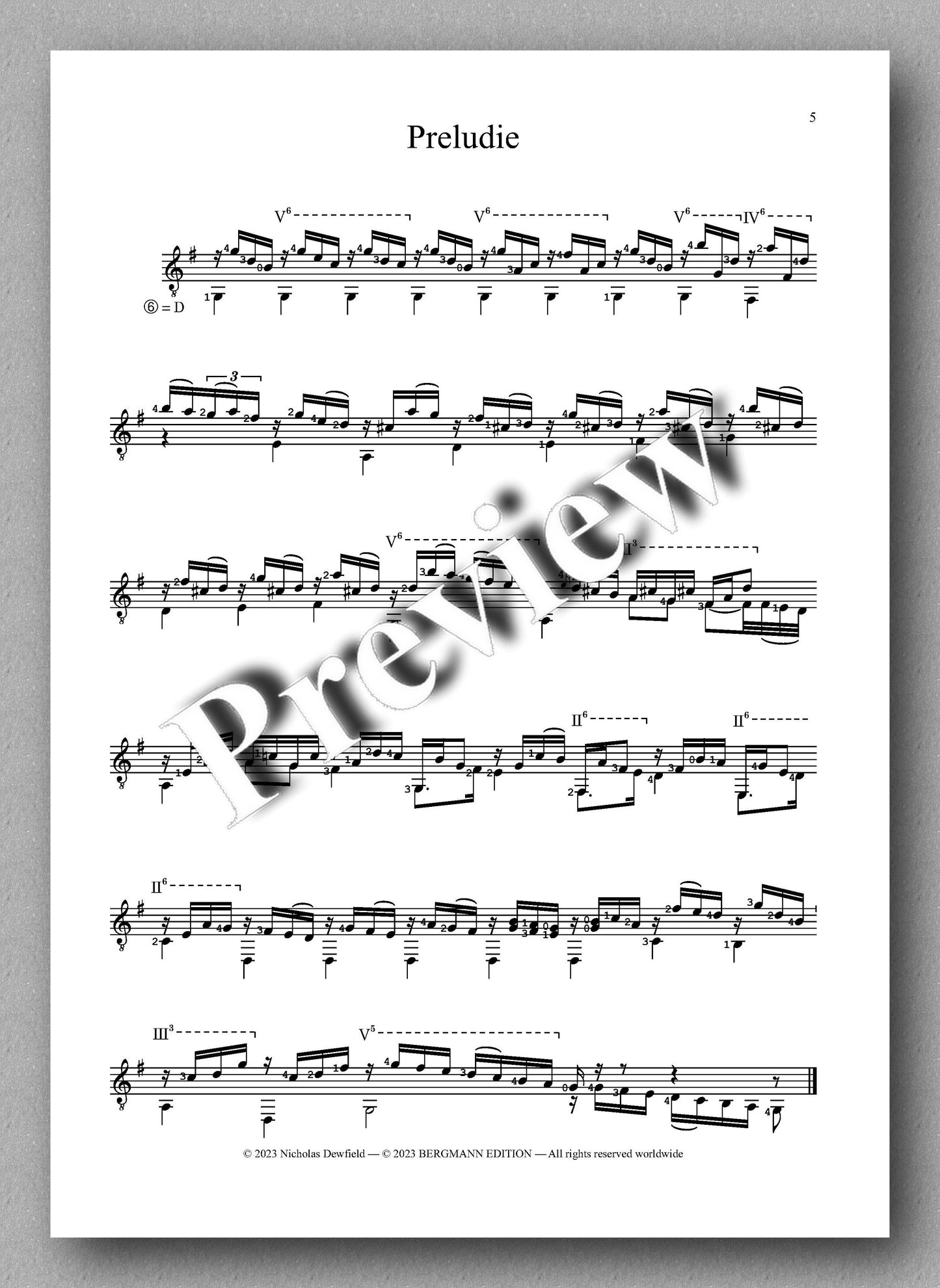 Sylvius Leopold Weiss (1687-1750), Sonata No. 22 - preview of the music score 1