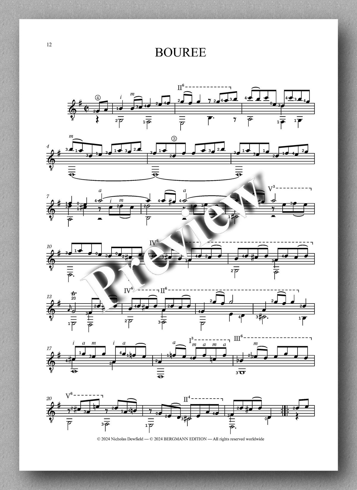 Sylvius Leopold Weiss (1687-1750), Sonata No. 32- Preview of the music score 3