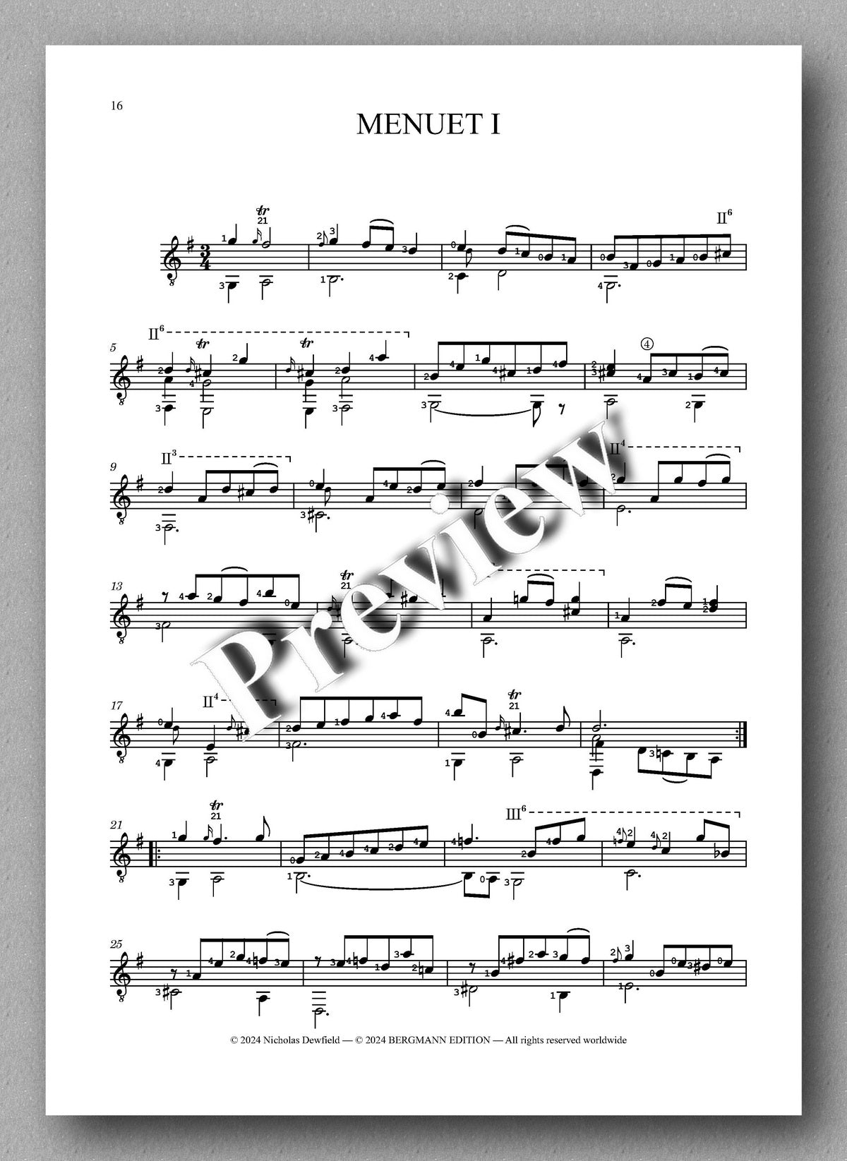 Sylvius Leopold Weiss (1687-1750), Sonata No. 32- Preview of the music score 5
