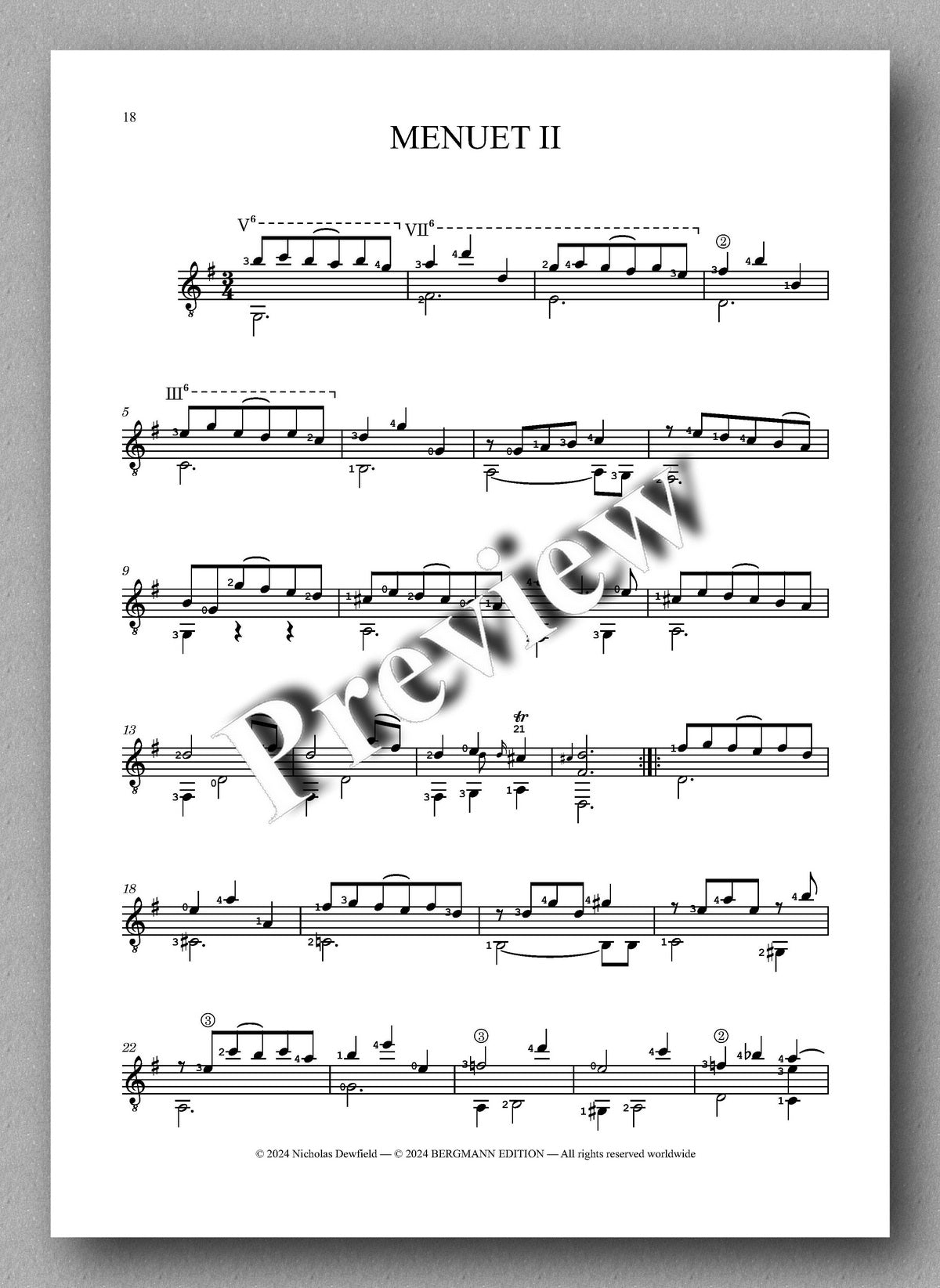 Sylvius Leopold Weiss (1687-1750), Sonata No. 32- Preview of the music score 6