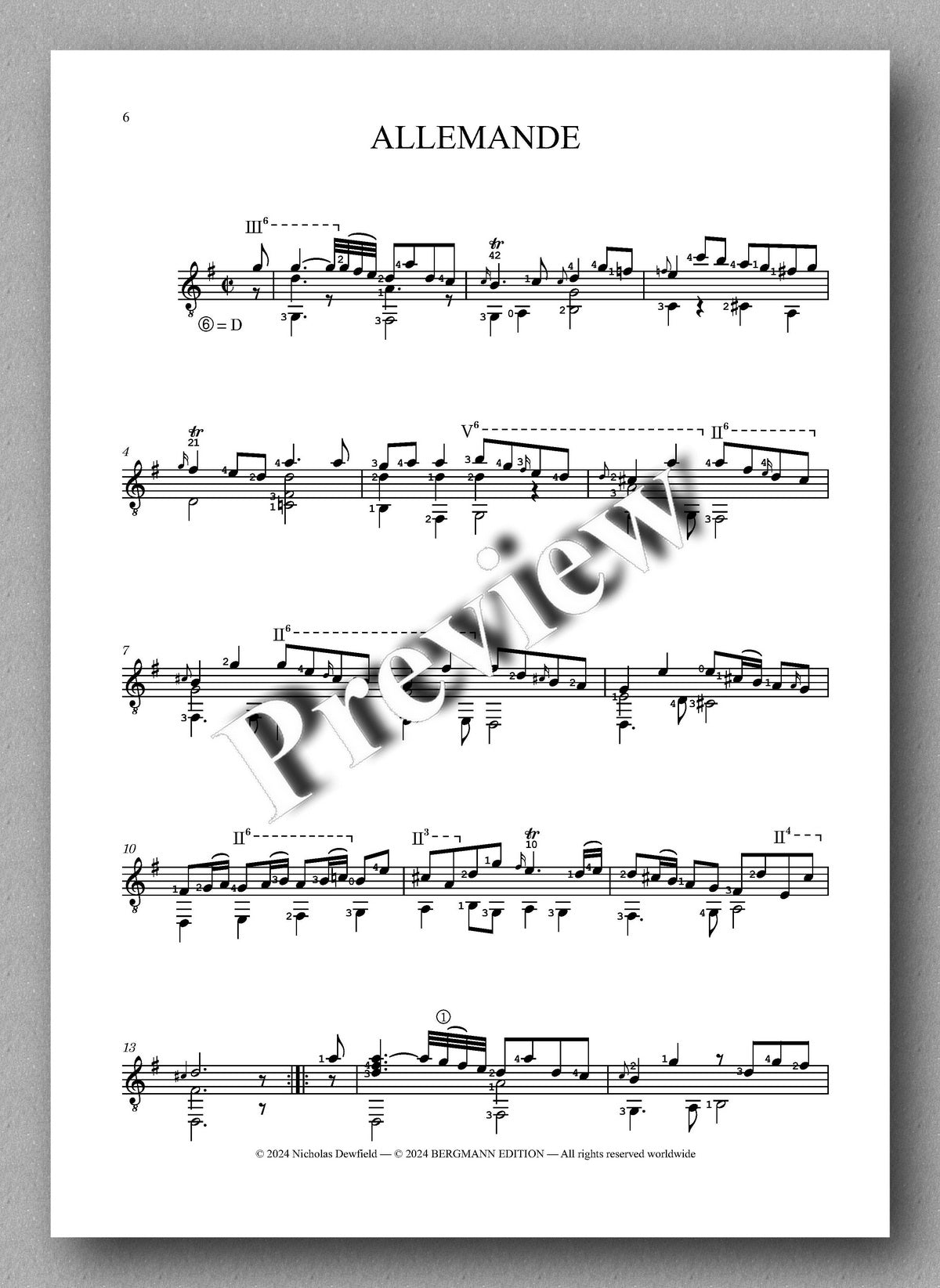 Sylvius Leopold Weiss (1687-1750), Sonata No. 32- Preview of the music score 1