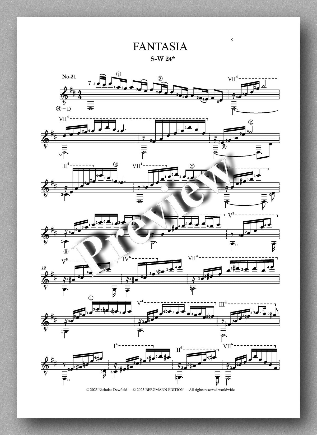 Sylvius Leopold Weiss (1687-1750), Individual Pieces, Volume 4 - preview of music score 2