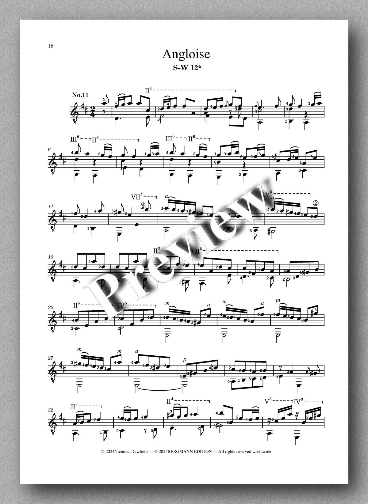 Sylvius Leopold Weiss (1687-1750), Individual Pieces, Volume 2 - preview of the music score 5