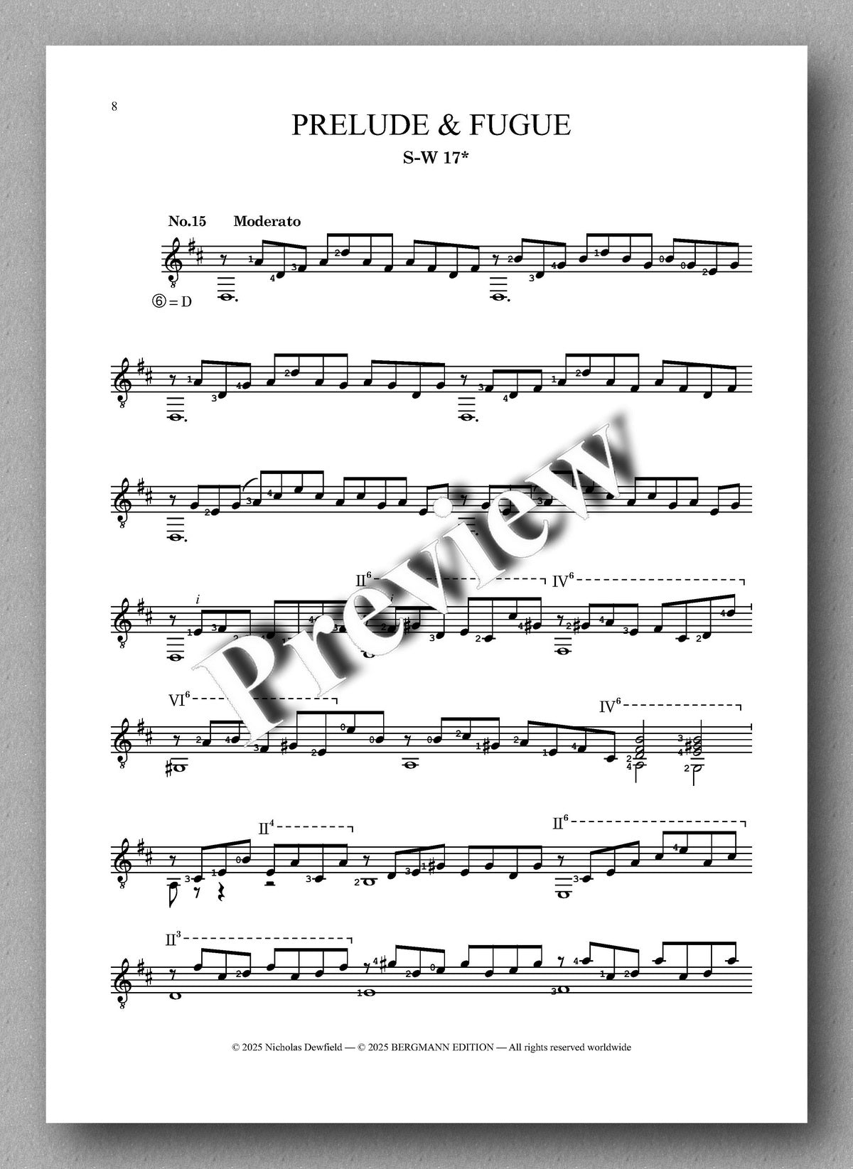 Sylvius Leopold Weiss (1687-1750), Individual Pieces, Volume 3 - preview of the music score 2