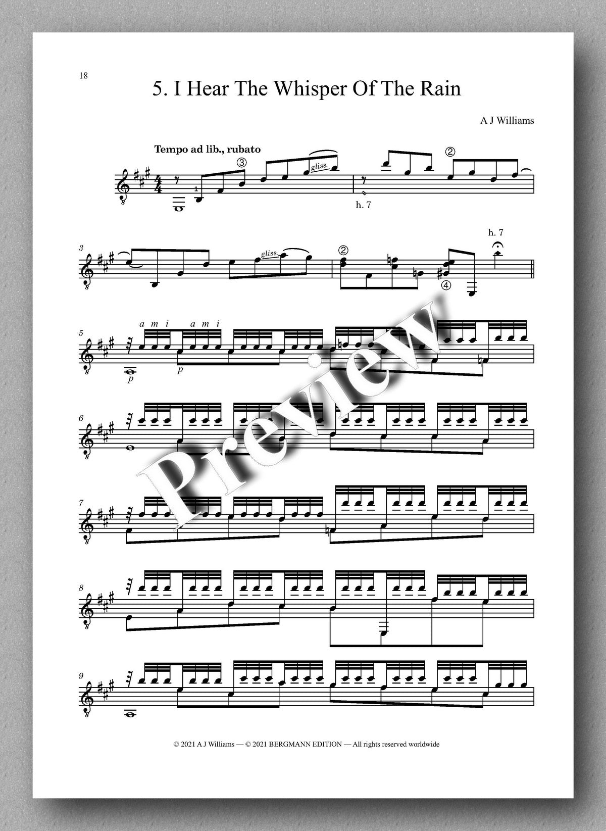 Williams, Complete Works, Volume 1 - music score 3
