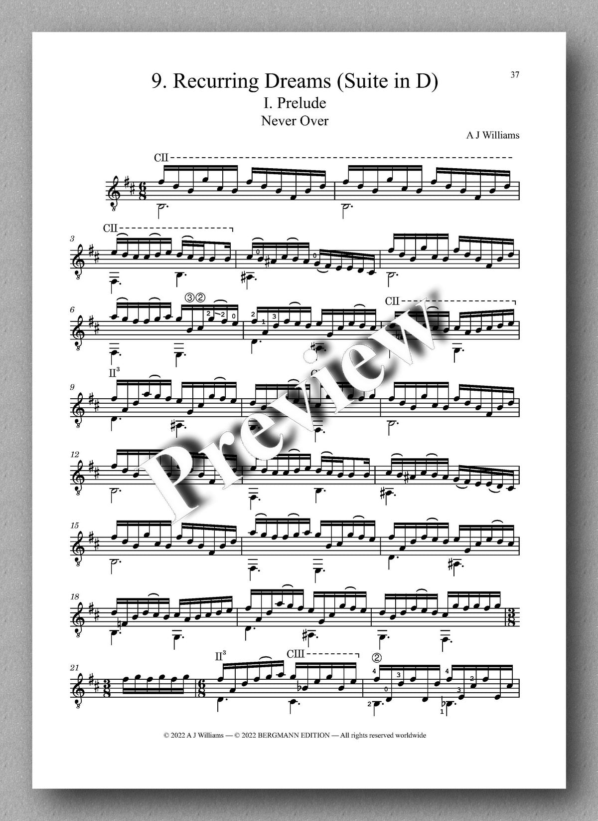 Andrew Williams, Complete Works for Solo Classical Guitar, Volume 4 - preview of the music score 5