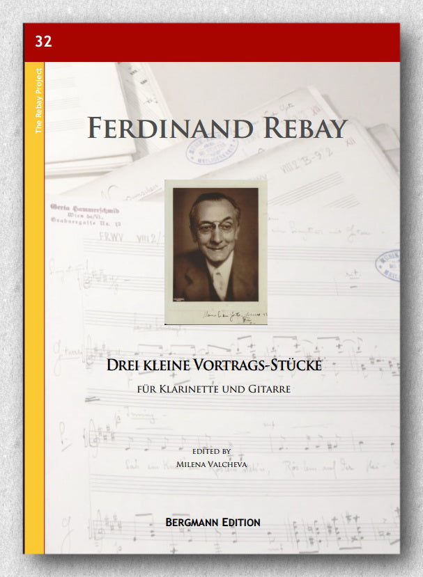Rebay [032], Drei kleine Vortrags-Stücke für Klarinette und Gitarre - preview of the cover