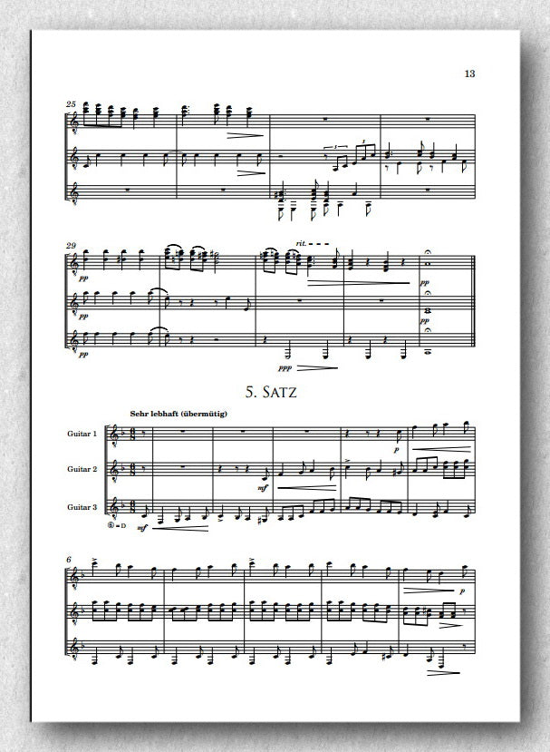 Rebay [033], Französische Suite für drei Gitarren - preview of the score 3