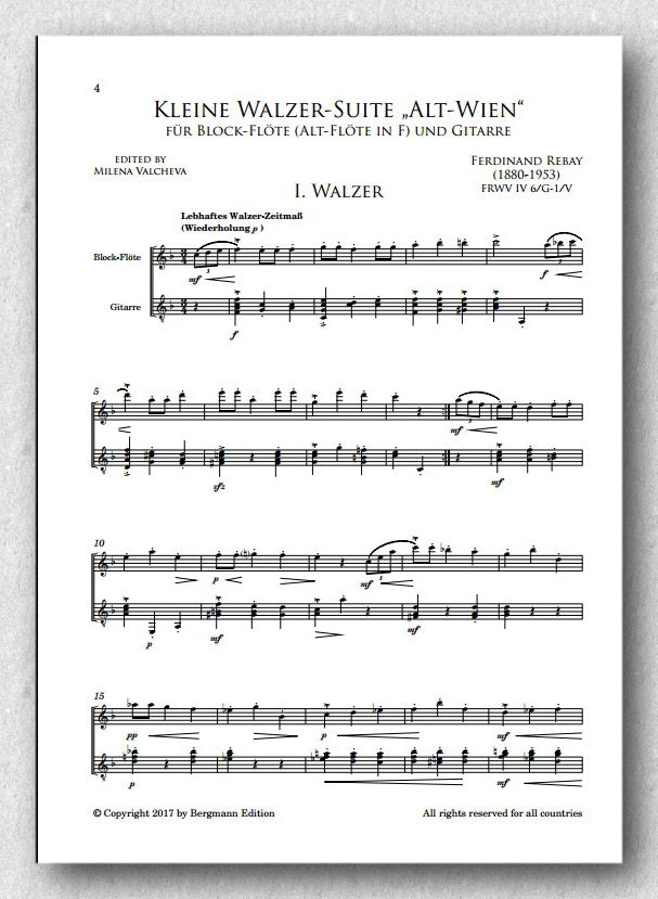 Rebay [053], Kleine Walzer-Suite - preview of the score 1