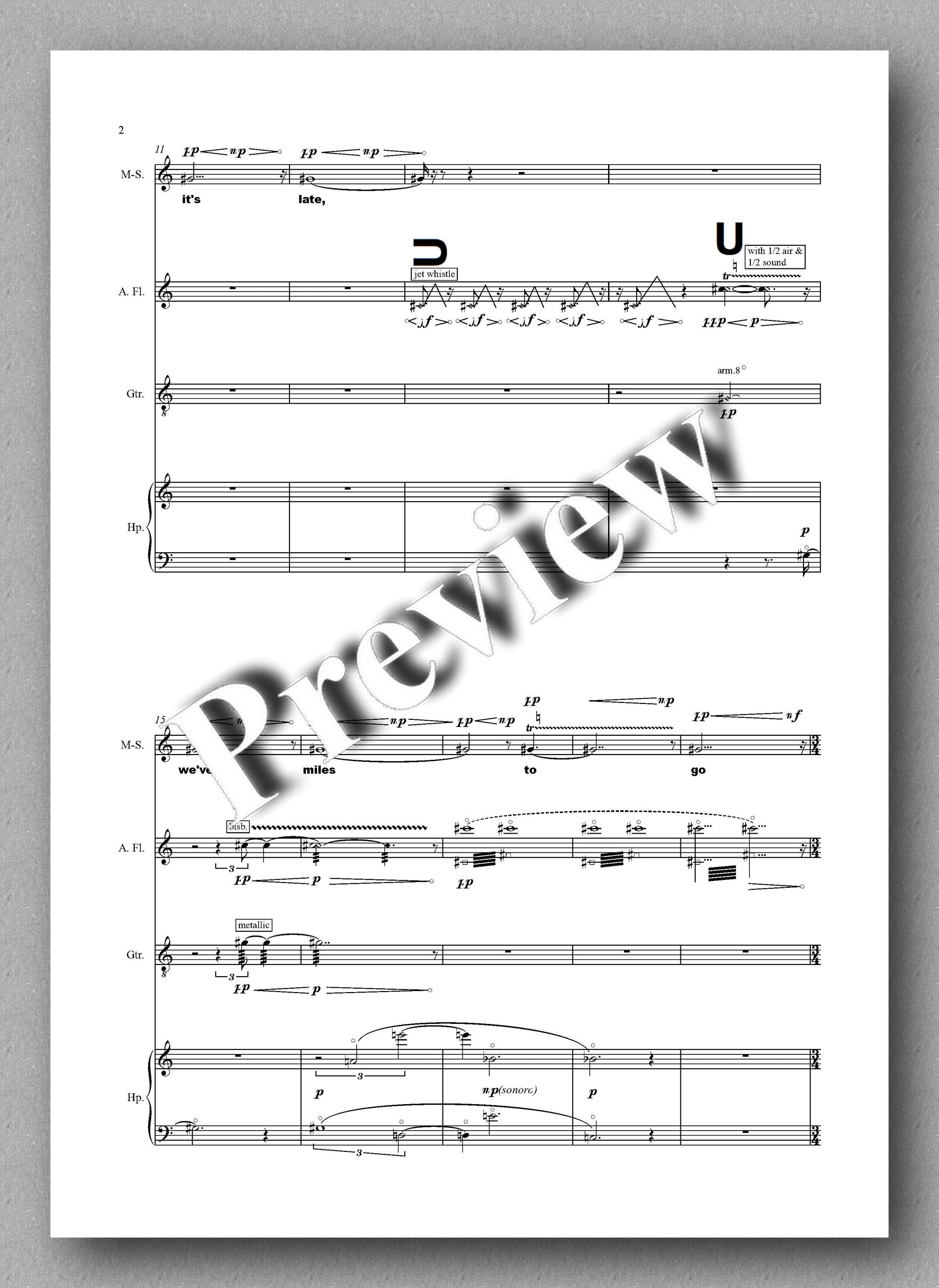 Louis Franz Aguirre, Butterfly's Wings - preview of the music score 2