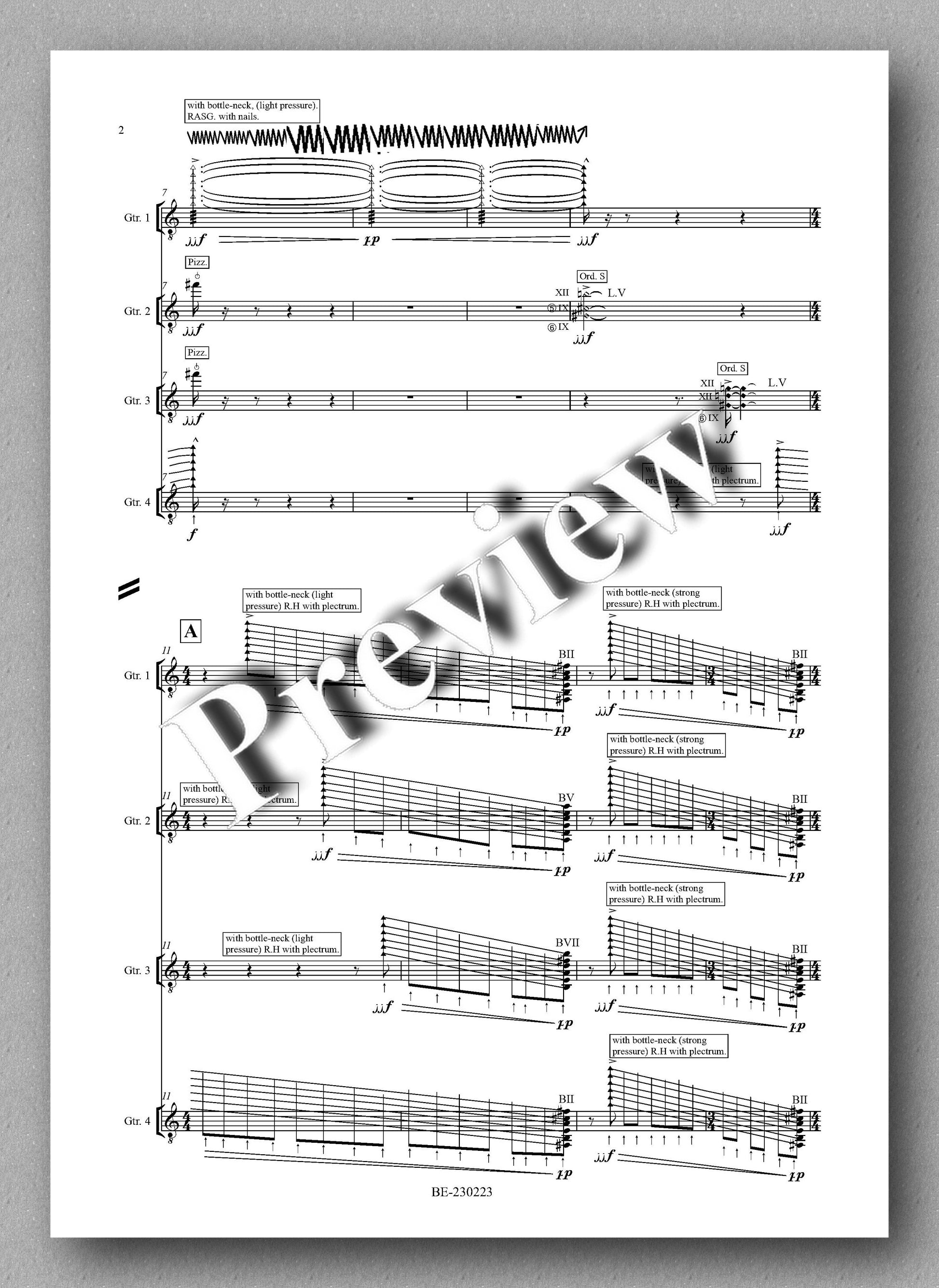 Louis Franz Aguirre, TOQUE - preview of the music score 2
