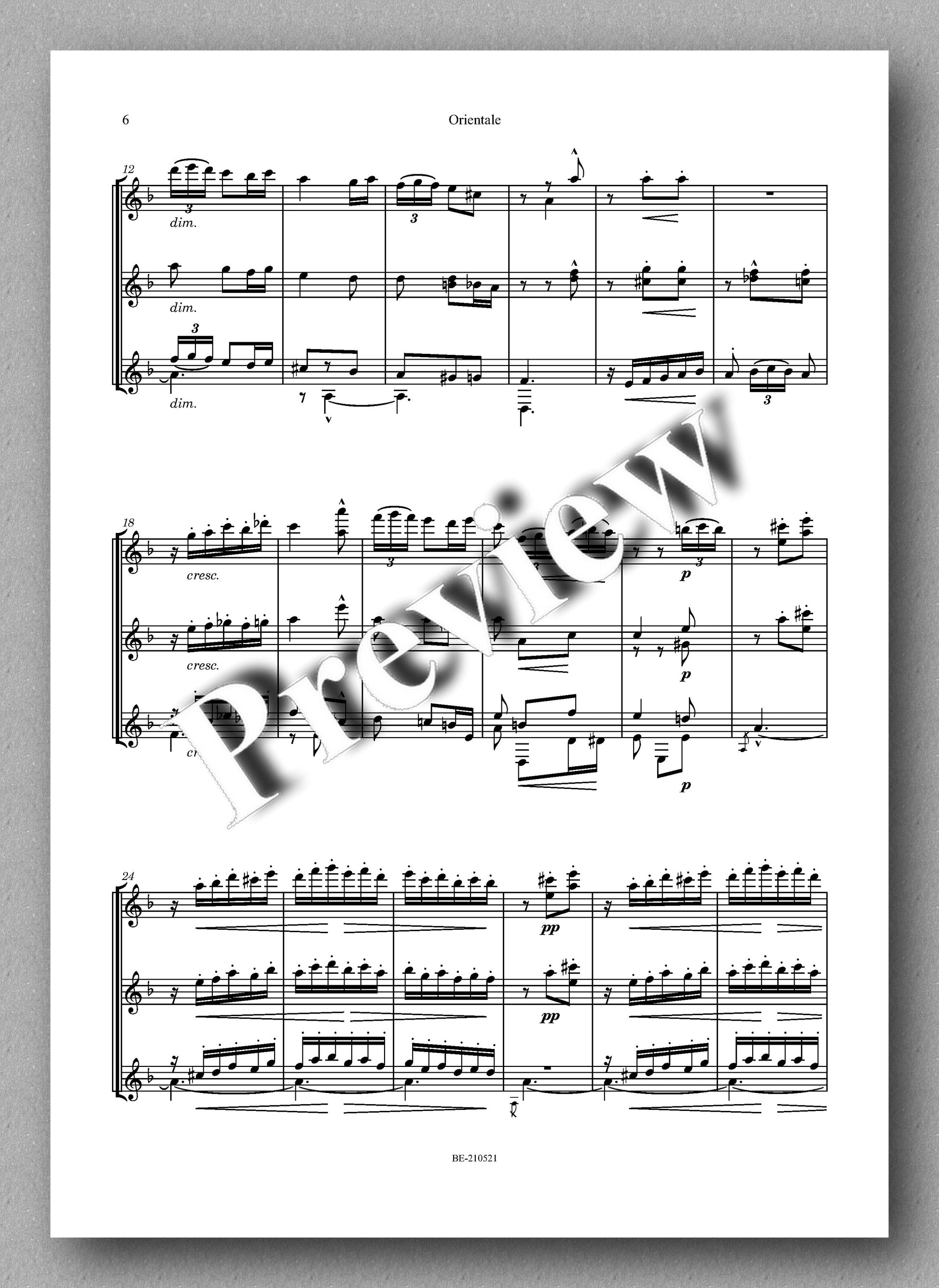 Albéniz-Burley, Orientale - music score 2