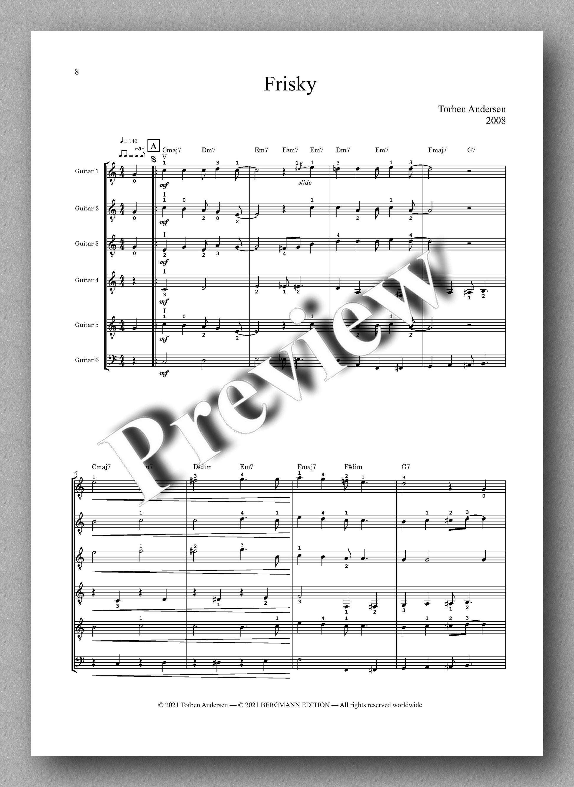Andersen, Swing It - Frisky - music score 2