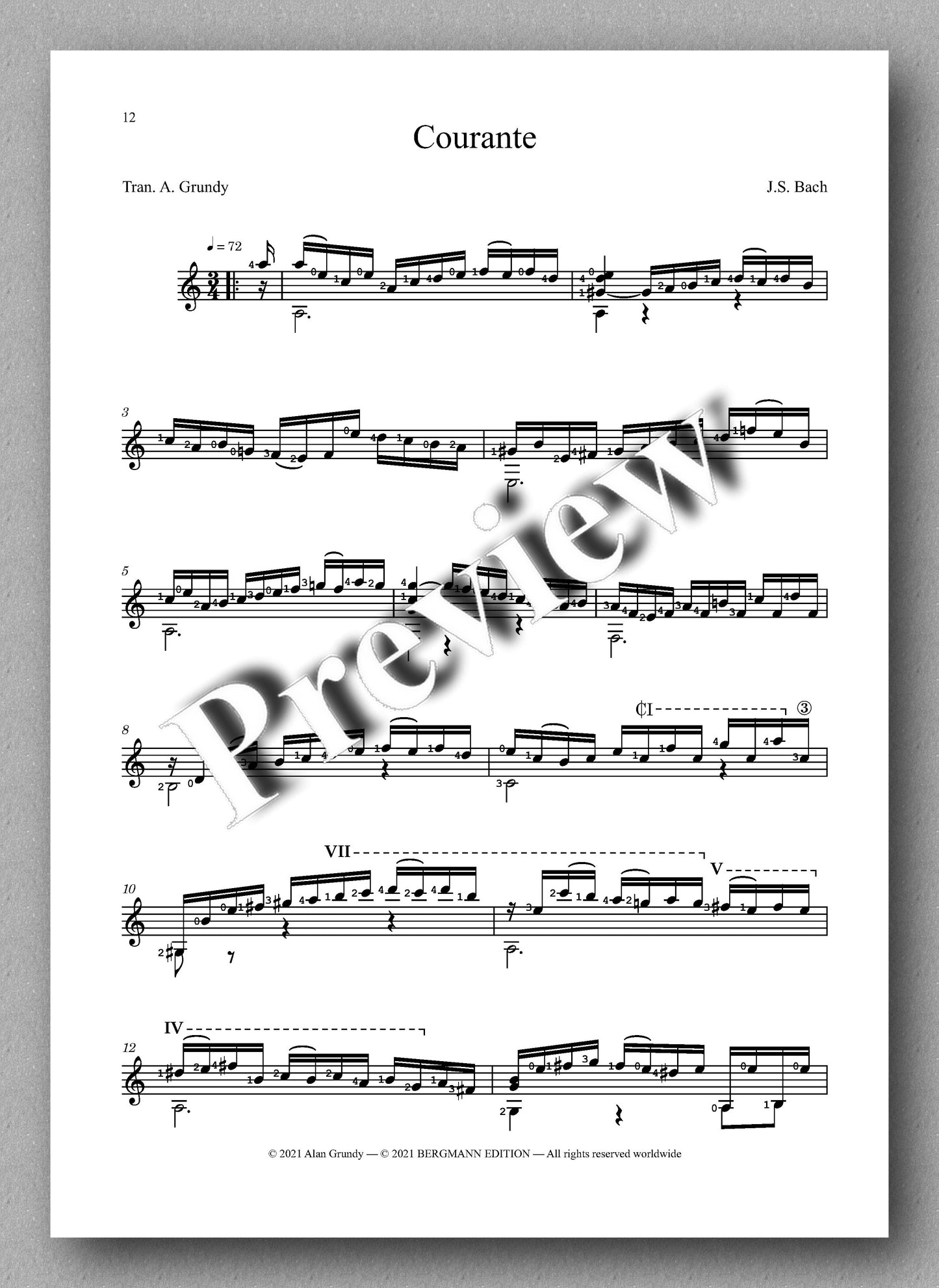 Bach-Grundy, Cello Suite no. 2 - music score 3