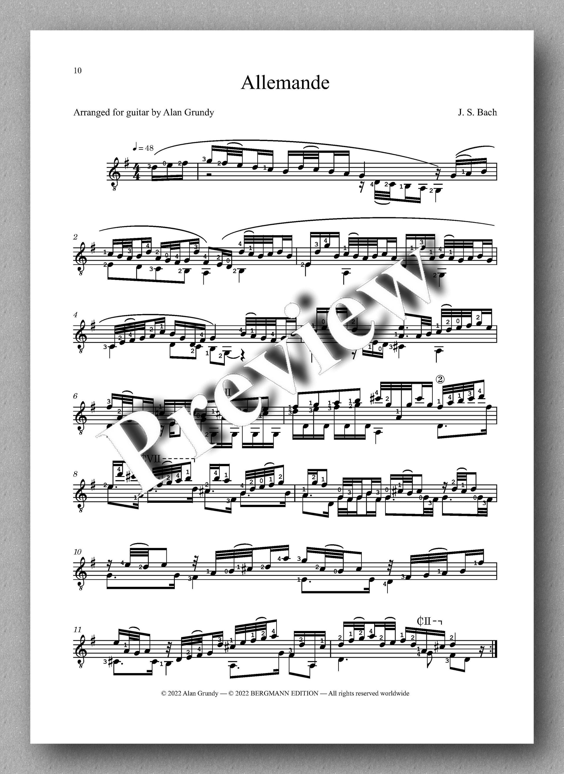 Bach-Grundy, Cello Suite no. 3 - Music score 2