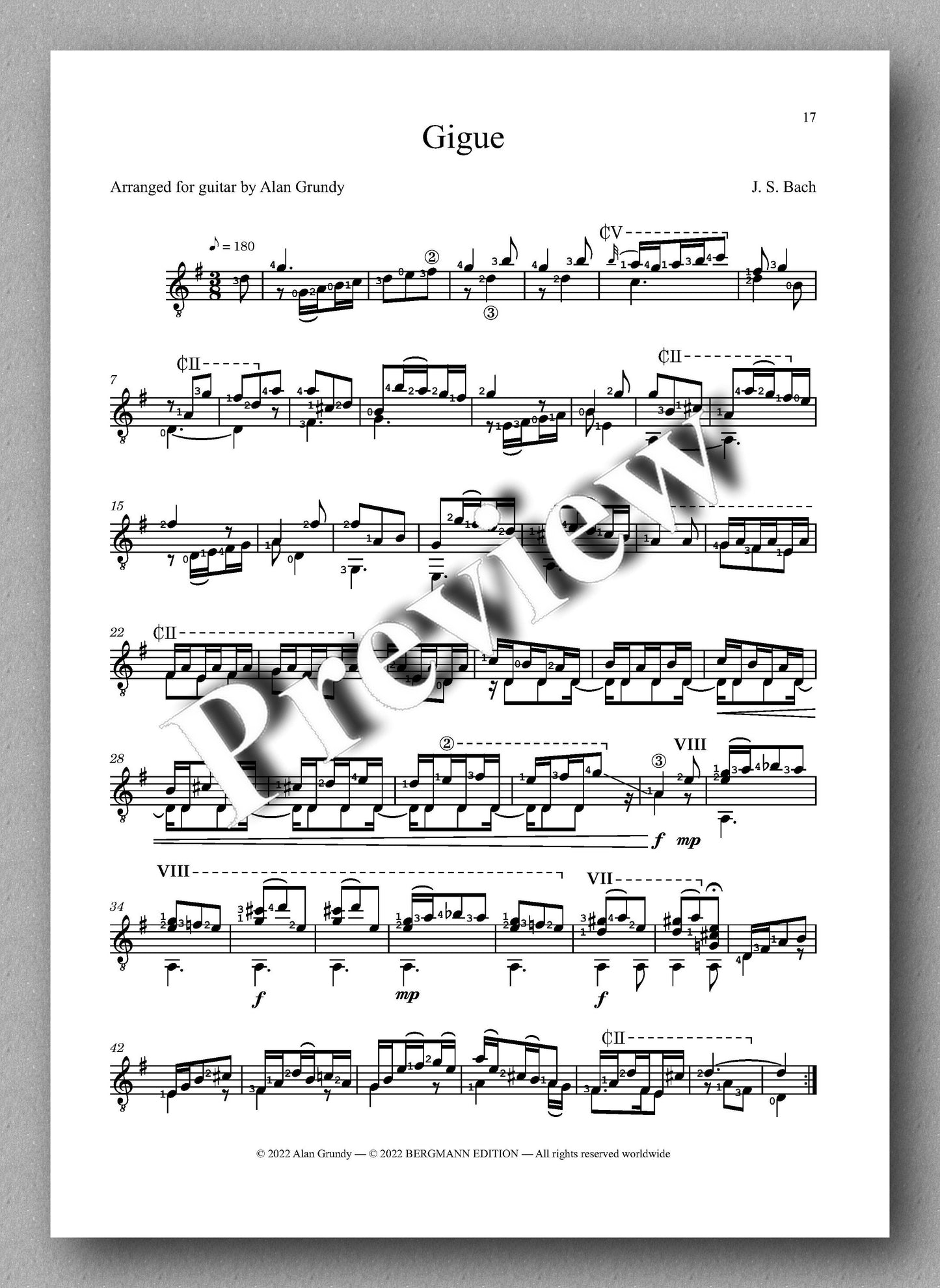 Bach-Grundy, Cello Suite no. 3 - Music score 4