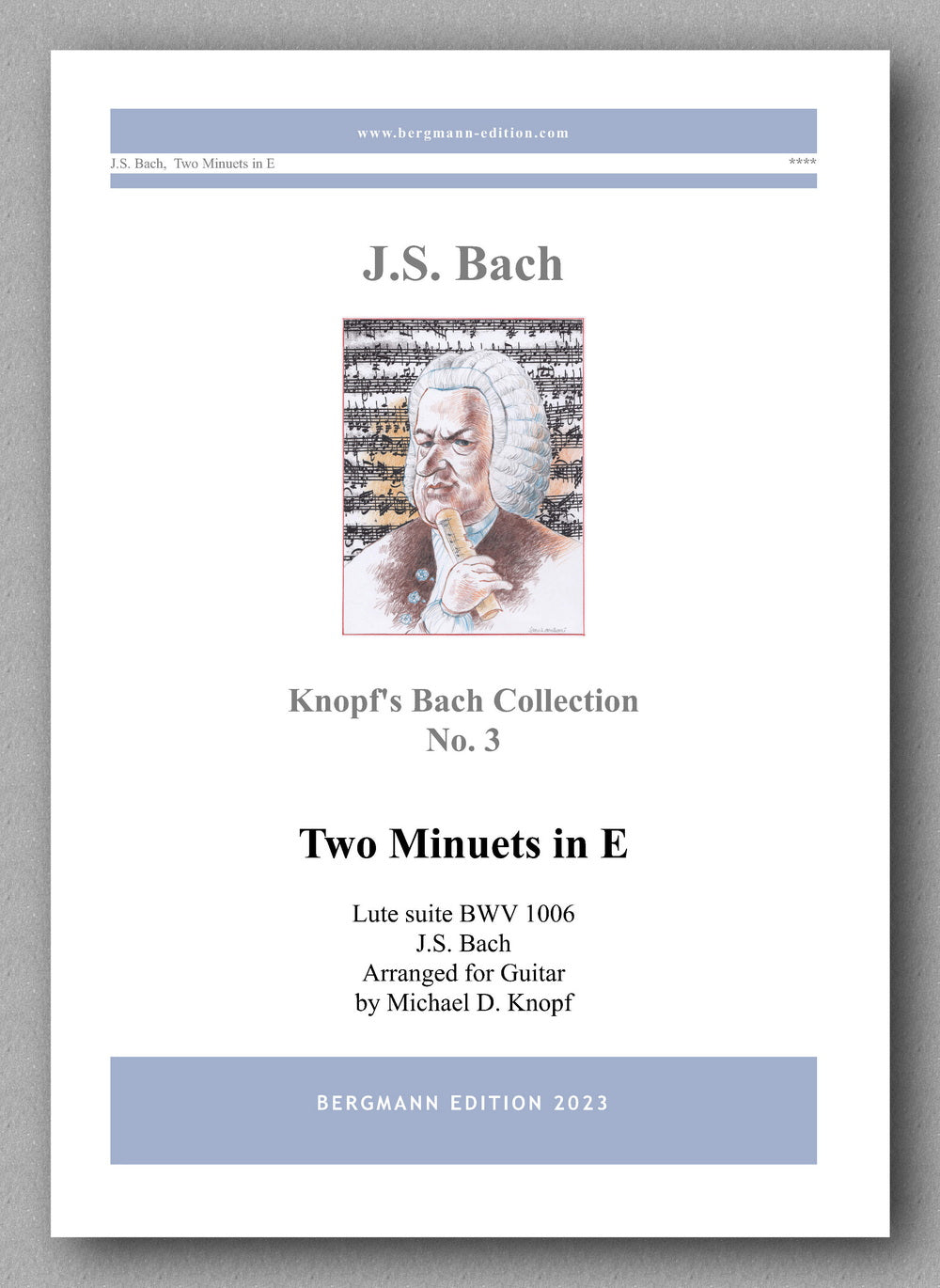 J.S.Bach, Two Minuets in E, BWV 1006 - preview of the cover