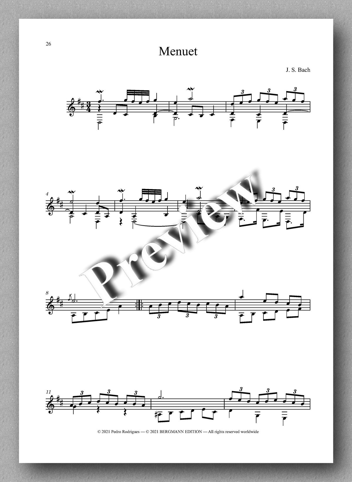 Bach-Rodriques, Partita IV,  BWV 828 - music score 6